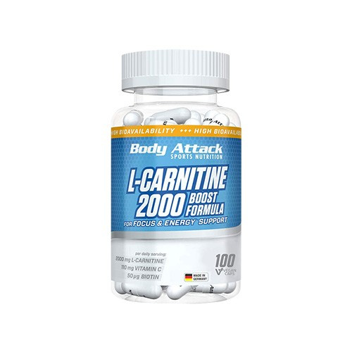 BODY ATTACK L-Carnitine 2000 Boost Formula - 100vcaps - L-Carnitin