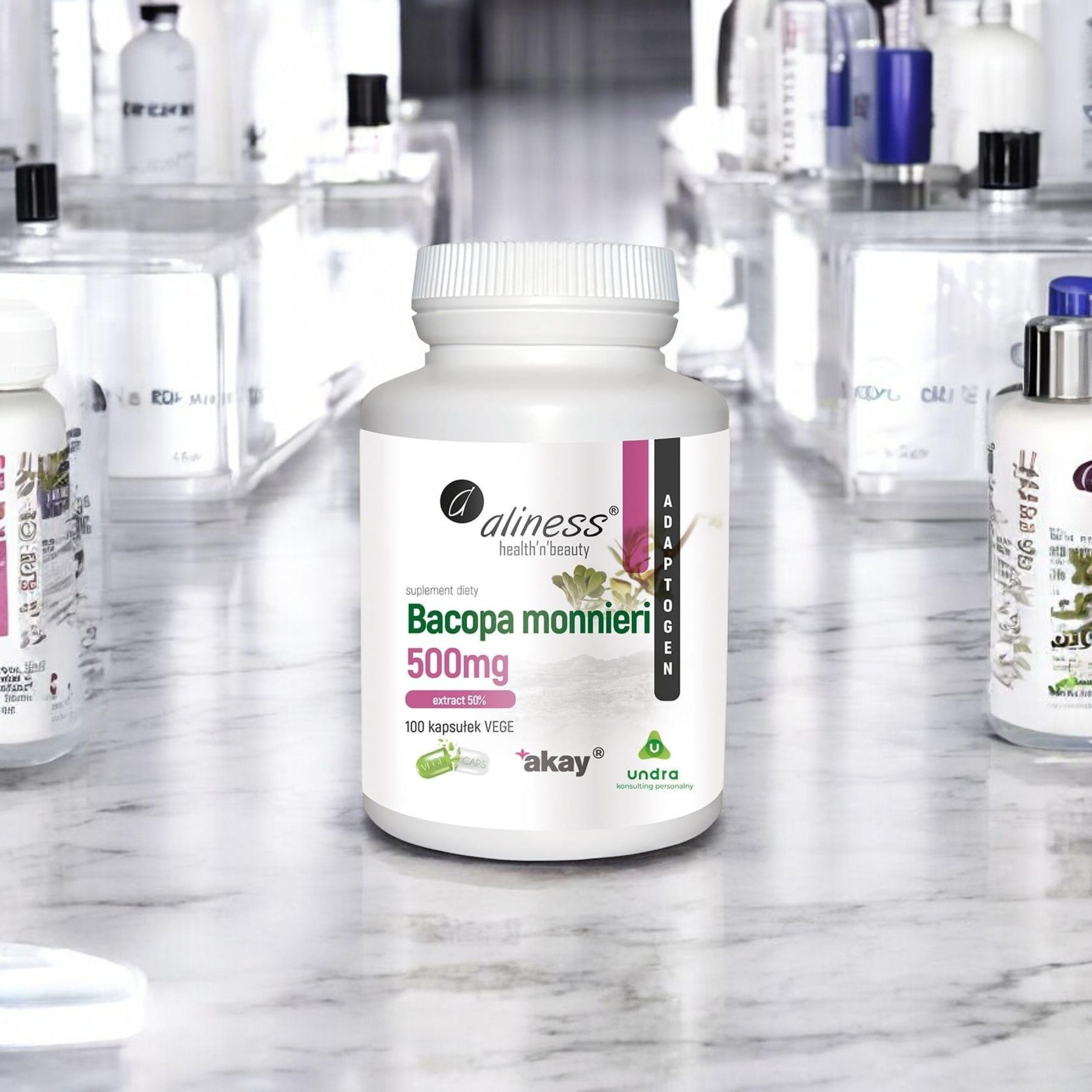 ALINESS - Bacopa Monnieri Extrakt 500mg - 100 Kapseln.