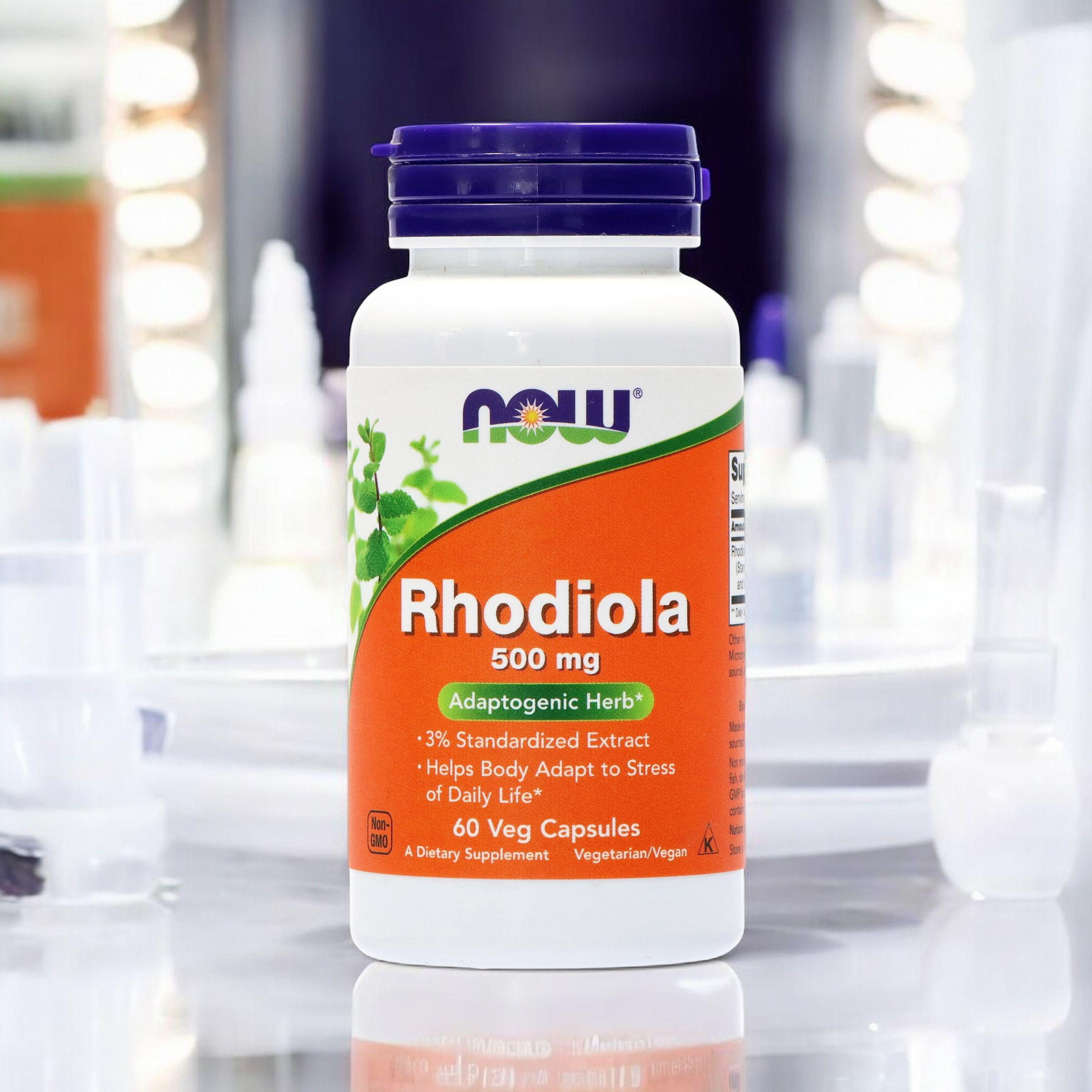 NOW Rhodiola Rosea 500 mg Extrakt - 60 vcaps