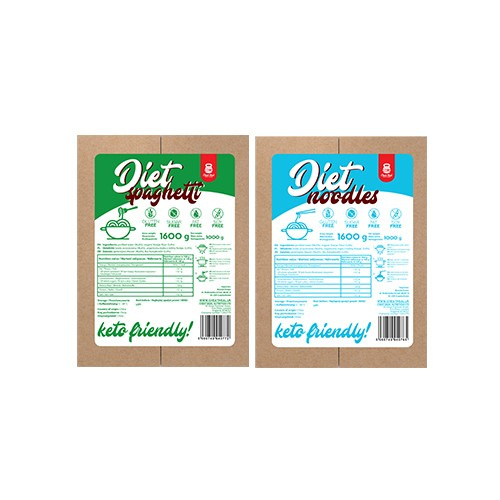 Cheat Meal Nutrition Diet Noodles + Spaghetti 1600g + 1600g (2000g netto) - Konjac-Nudeln