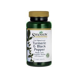 SWANSON Turmeric Black Pepper (Kurkuma mit Piperin) - 60vcaps.