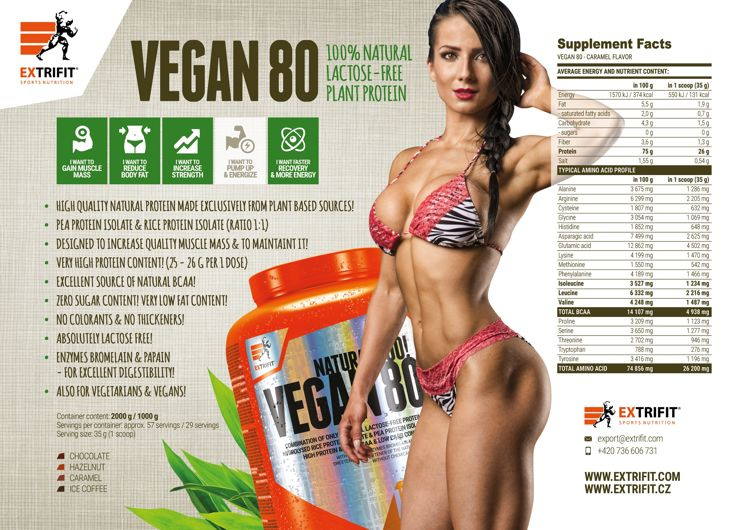 EXTRIFIT Vegan 80 - 2000g