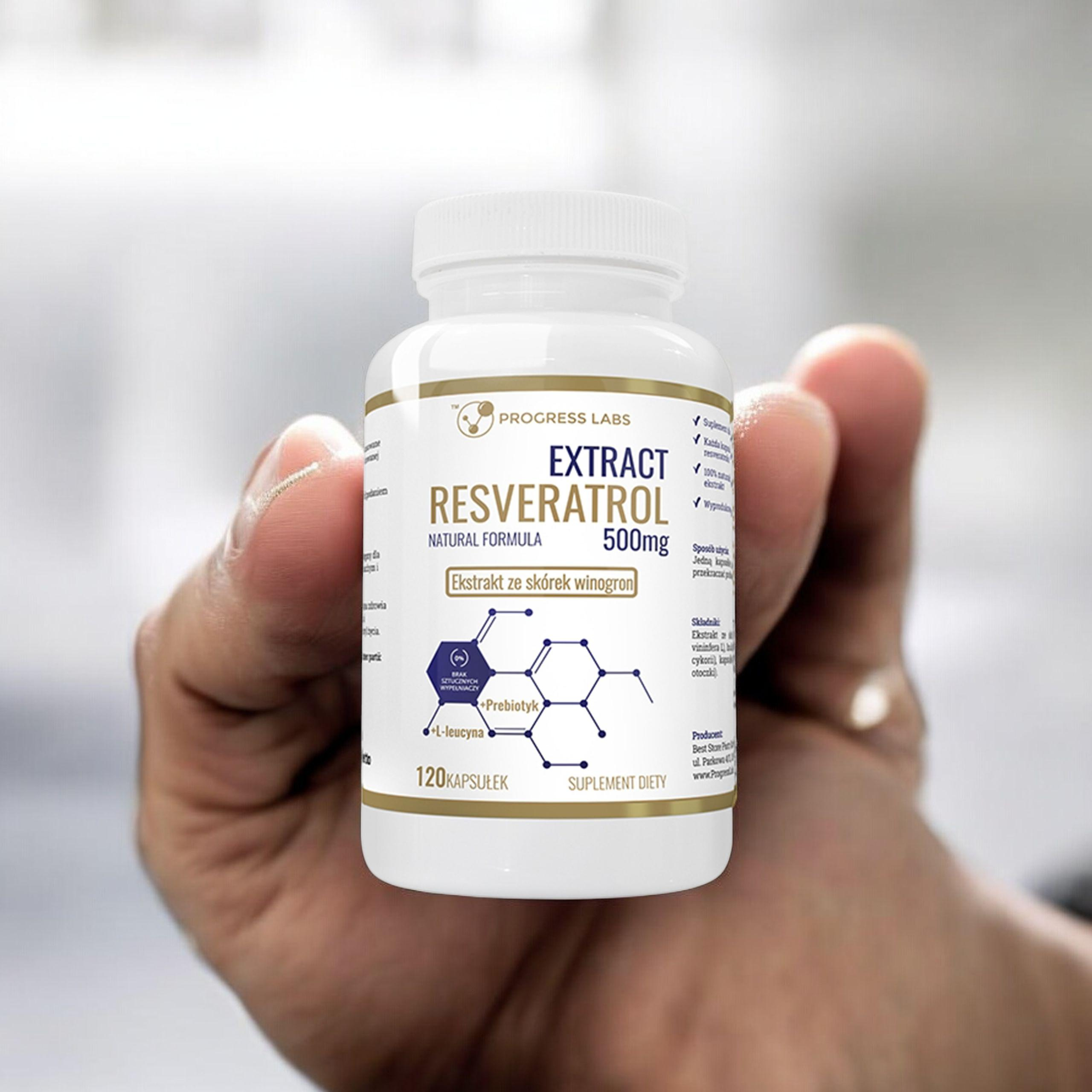PROGRESS LABS Resveratrol Extract 500mg - 120caps