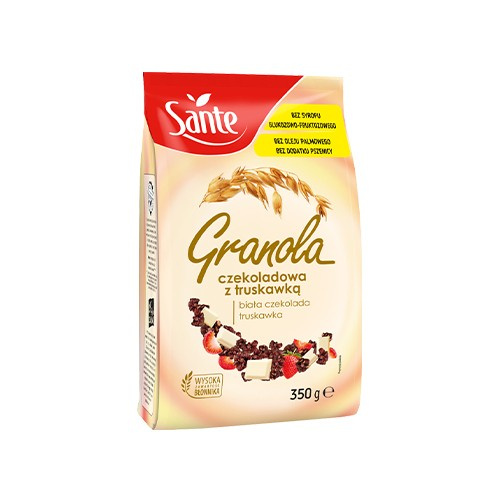 SANTE Granola mit Weißer Schokolade und Erdbeeren - 350g