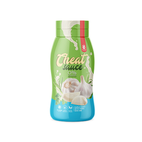 Cheat Meal Nutrition Sauce 0% (Sos null Kalorien) - 500ml - Knoblauch