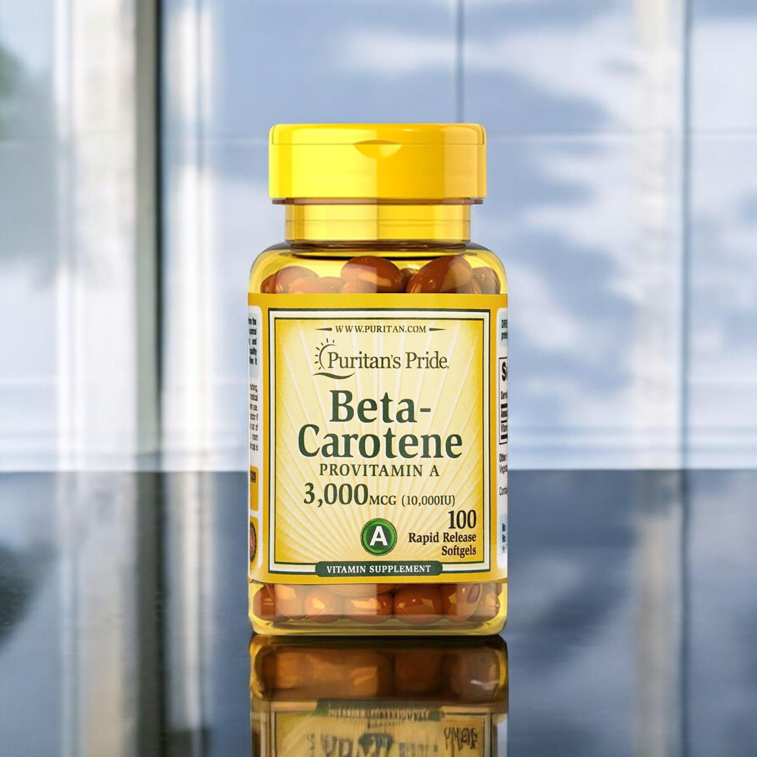 Puritan's Pride Beta - Carotene 10000IE - 100weiche Kapseln