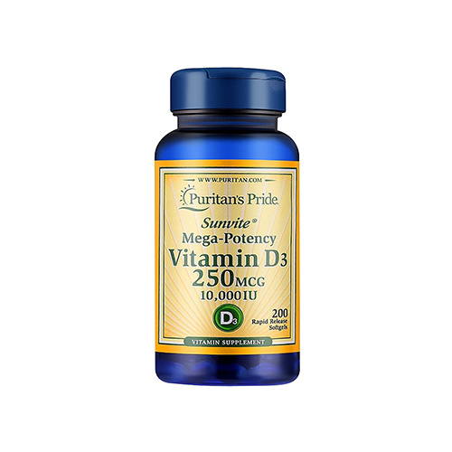 PURITAN'S PRIDE  - Vitamin D3 10000 IU - 200 softgels