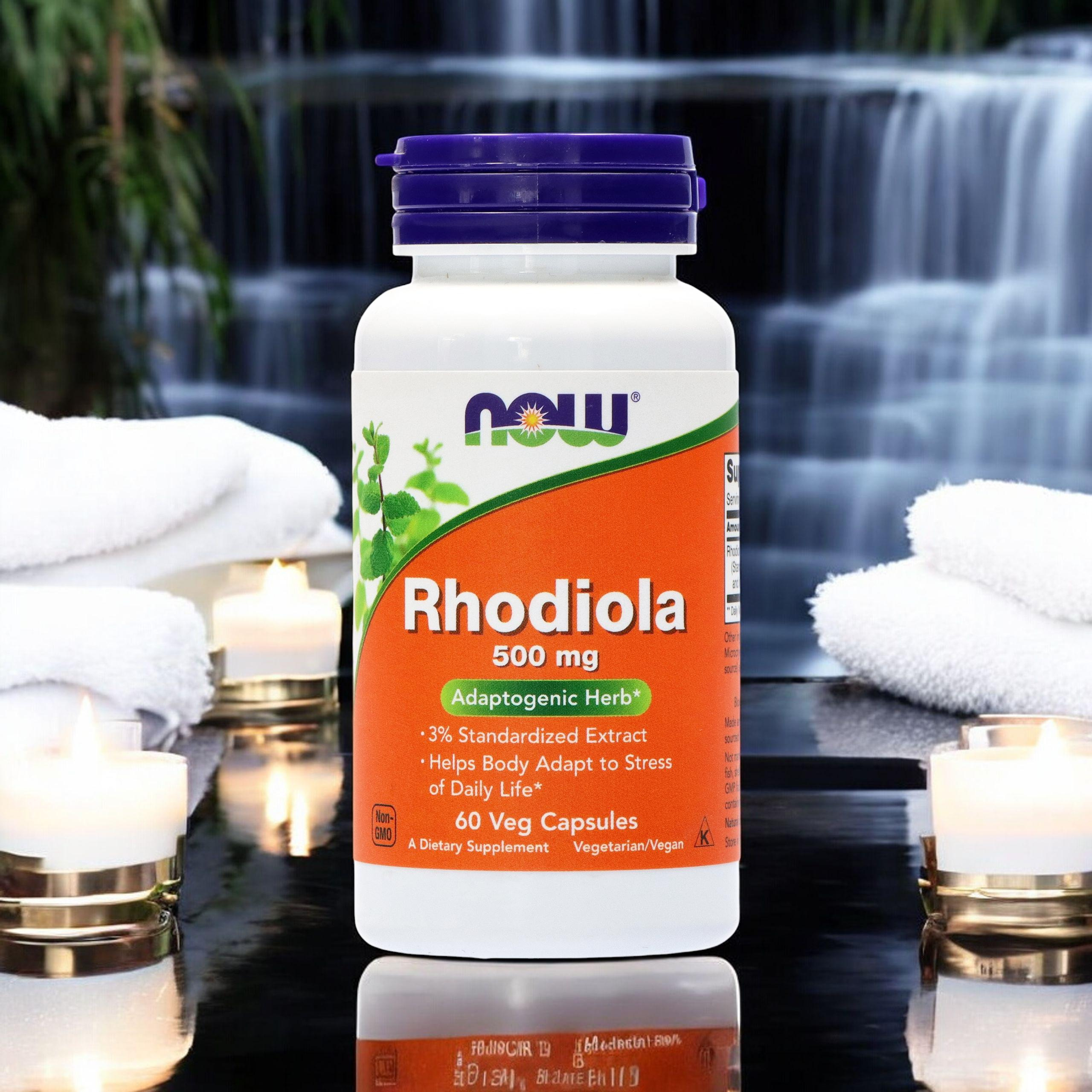 NOW Rhodiola Rosea 500 mg Extrakt - 60 vcaps