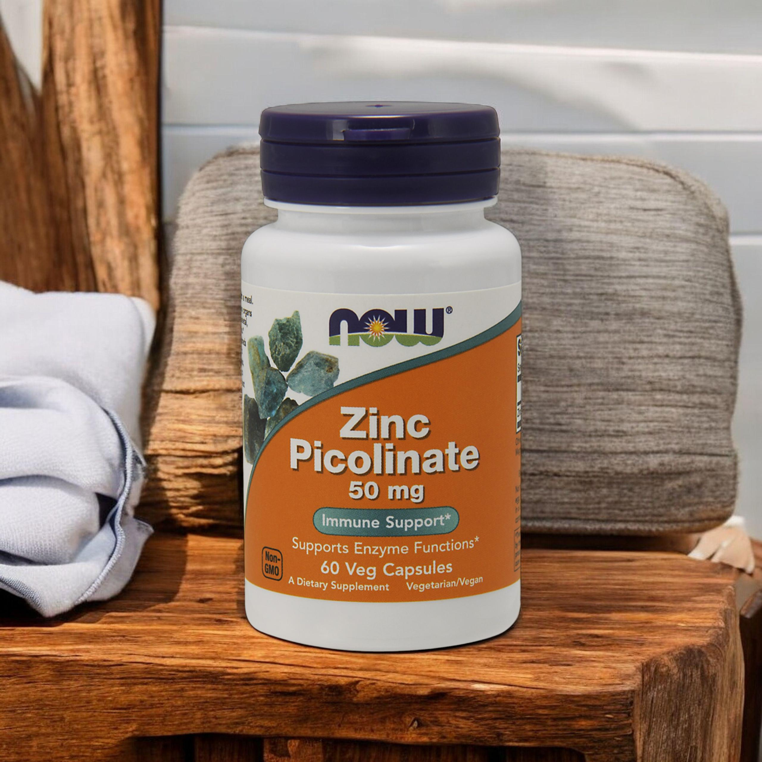 NOW Zinc Picolinate 50mg - 60vegcaps.