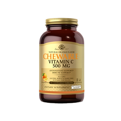 SOLGAR Chewable Vitamin C 500mg - Orange - 90 Lutschtabletten - Vitamin C