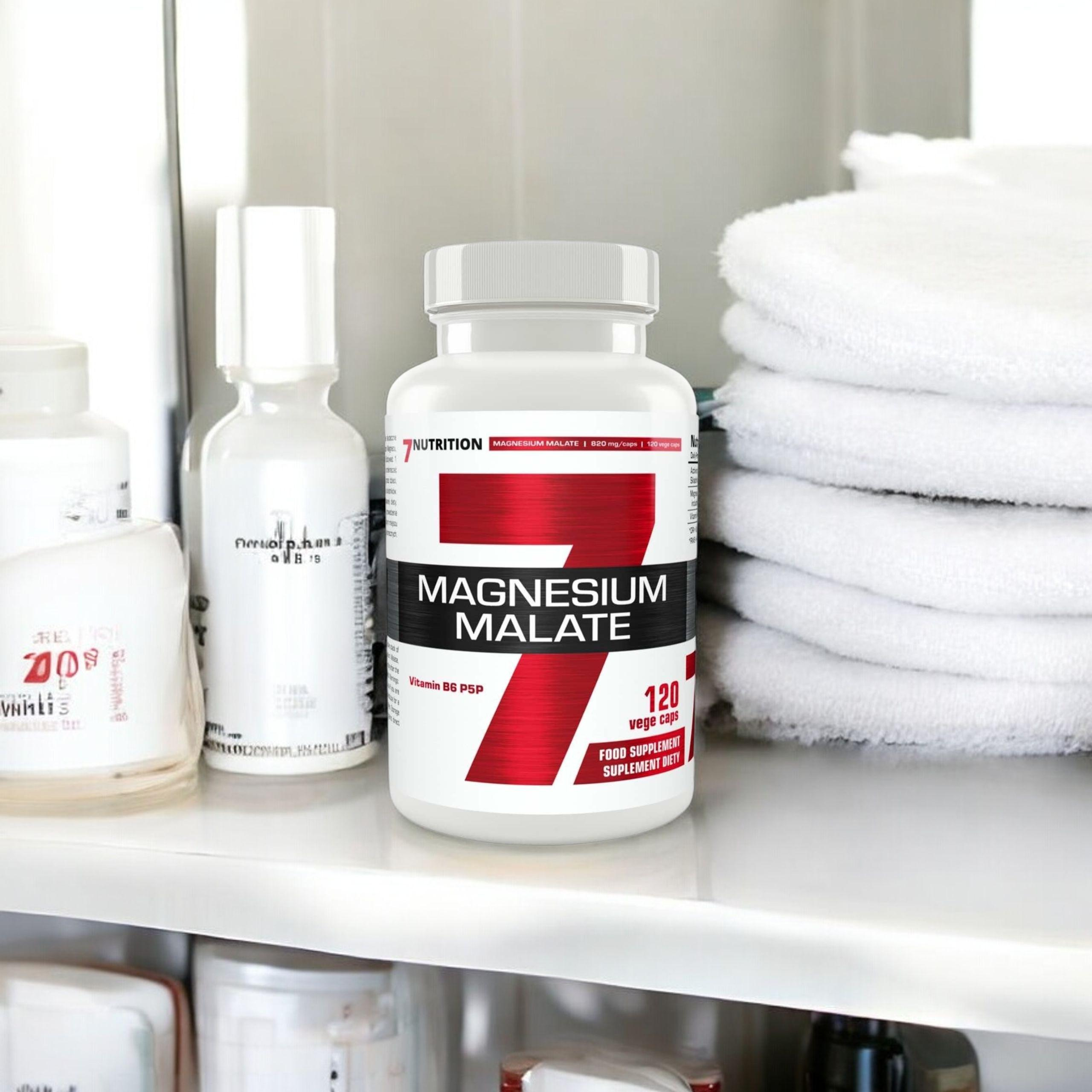 7 NUTRITION - Magnesiummalat - 120 pflanzliche Kapseln.