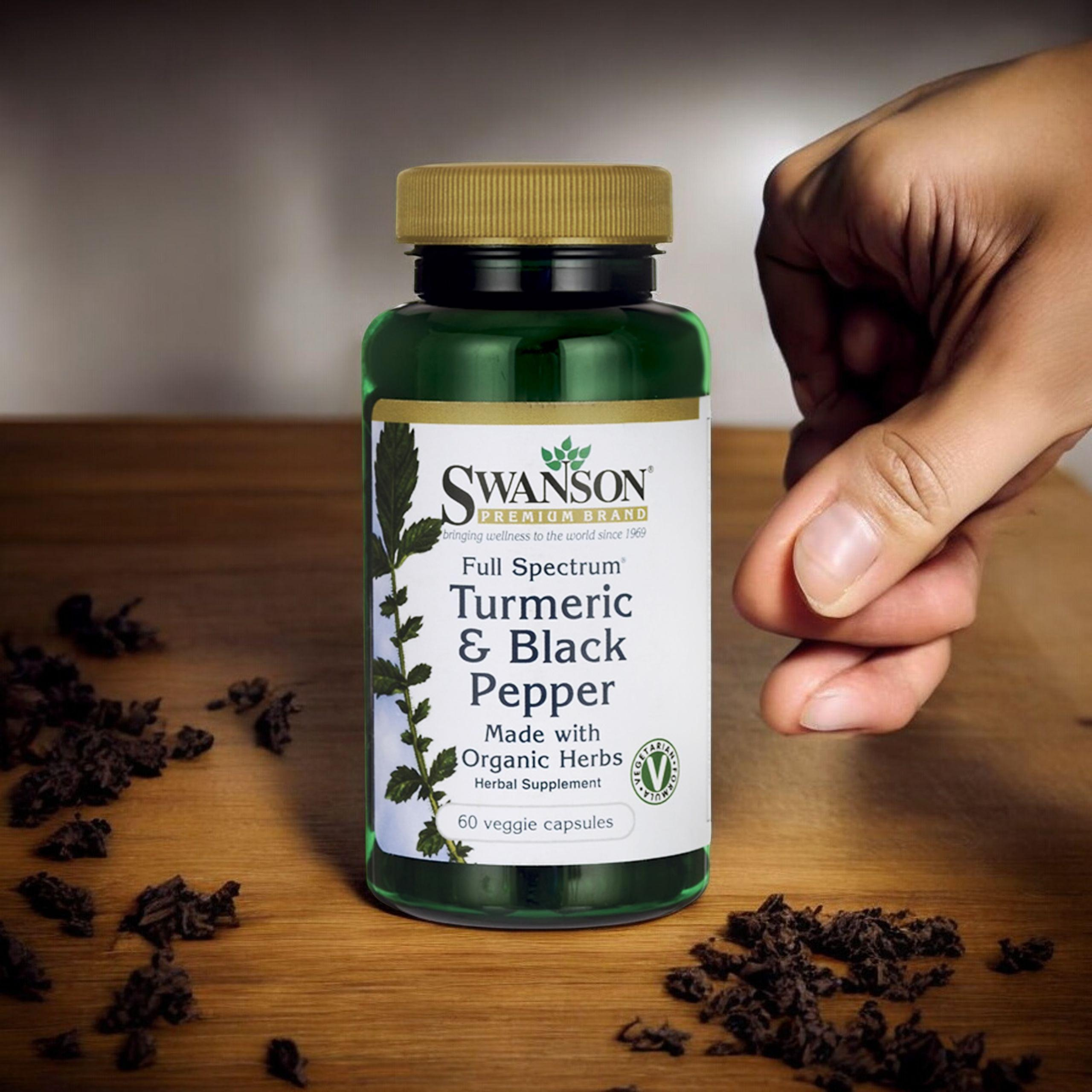 SWANSON Turmeric Black Pepper (Kurkuma mit Piperin) - 60vcaps.