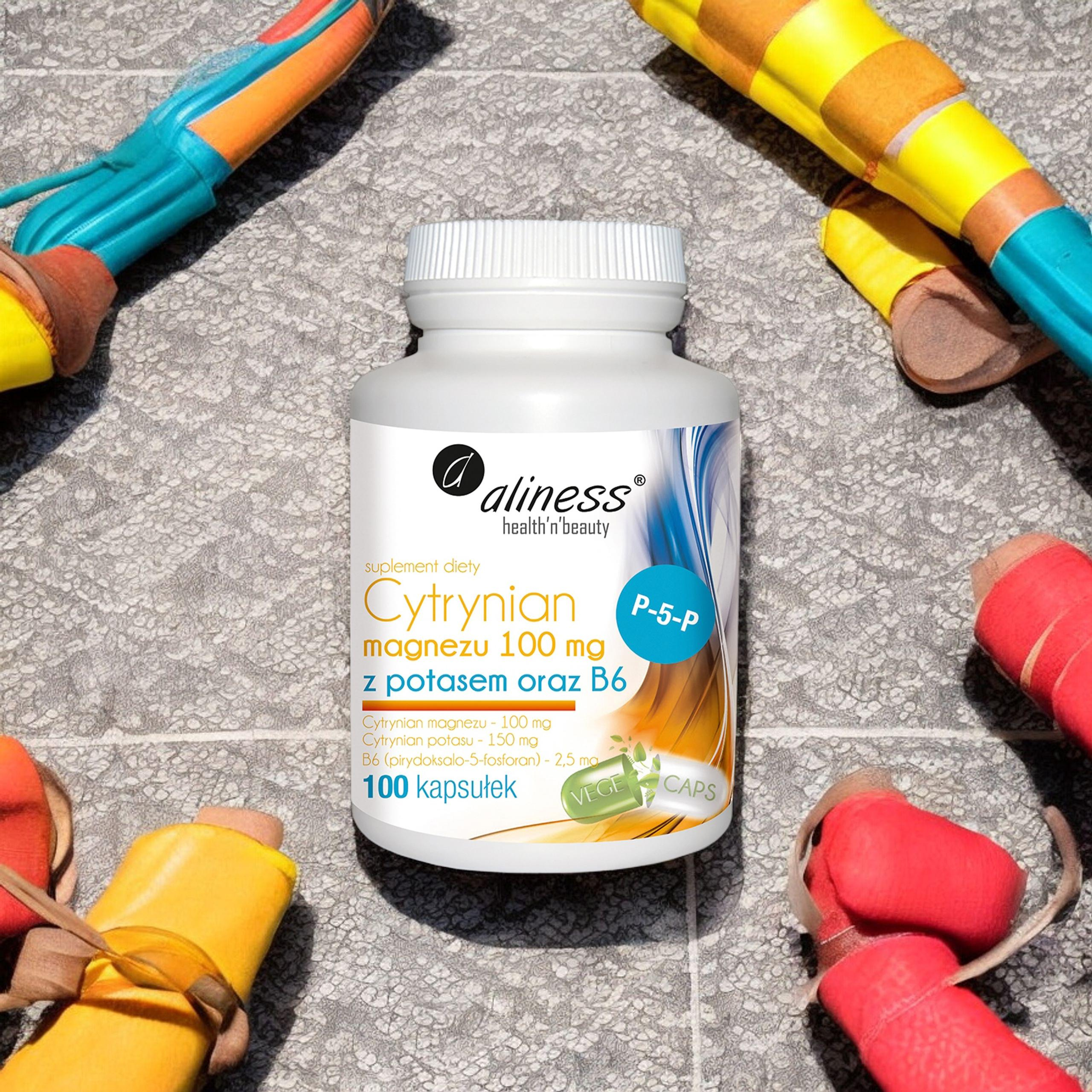 ALINESS Magnesium Citrat 100mg mit Kalium und B6 - 100 caps