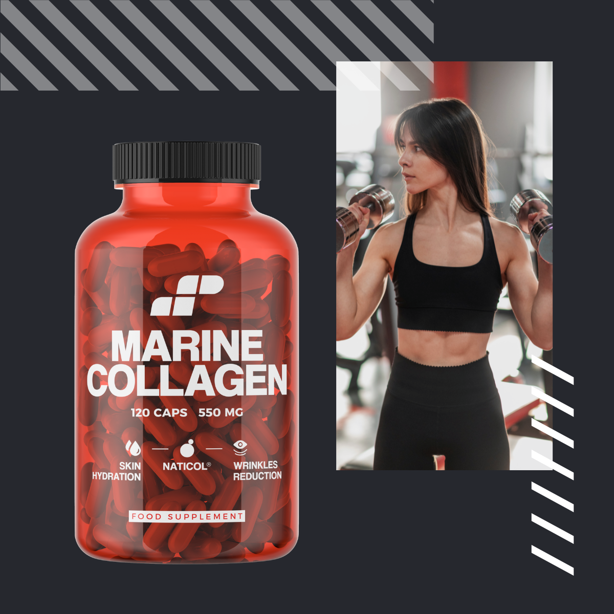 MP NUTRITION Marine Collagen 550mg - 120caps - Fisch Kollagen Naticol