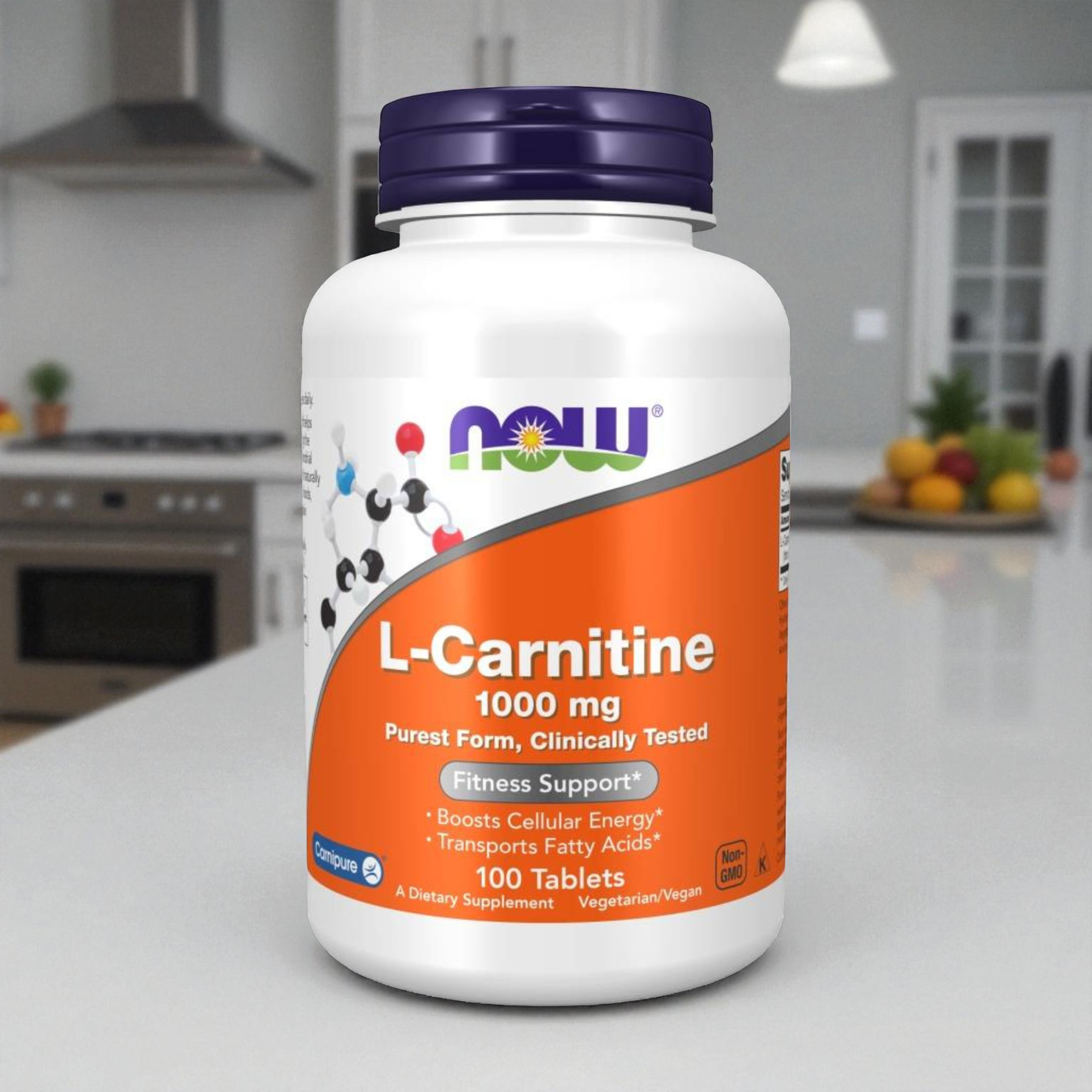 NOW - L-Carnitin 1000mg - 100 Tabletten. pol_pl_NOW-L-Carnitine-1000mg-100tabs-43043_3