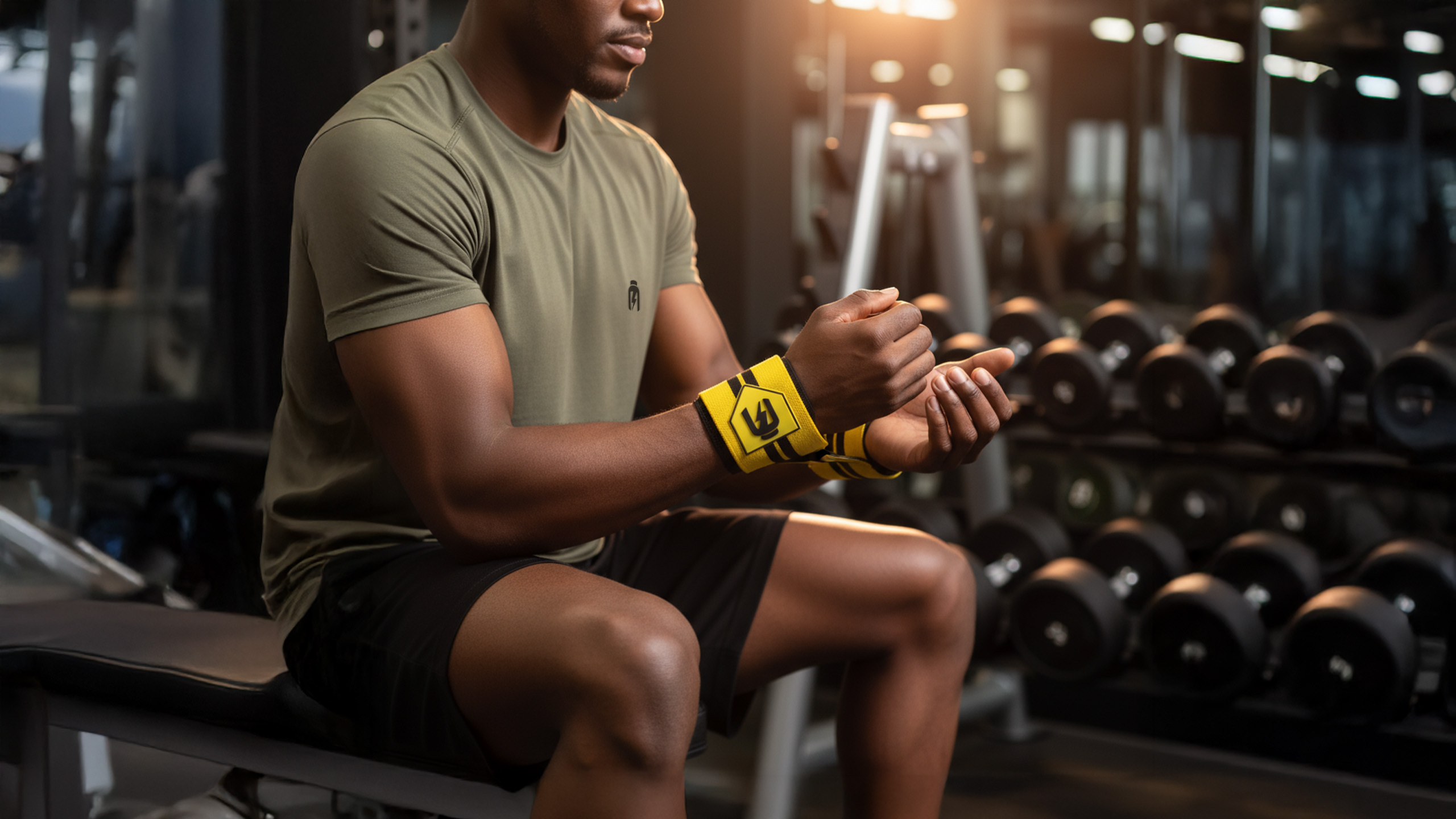 HIRO.LAB Wrist Wrap - Rubber Logo New - Black - Paski zum Heben von Gewichten