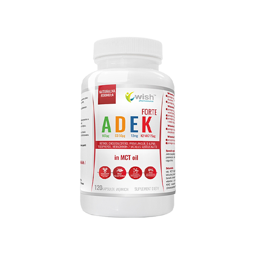 WISH Pharmaceutical ADEK Forte In MCT Oil - 120softgels. - Vitamine in MCT-Öl