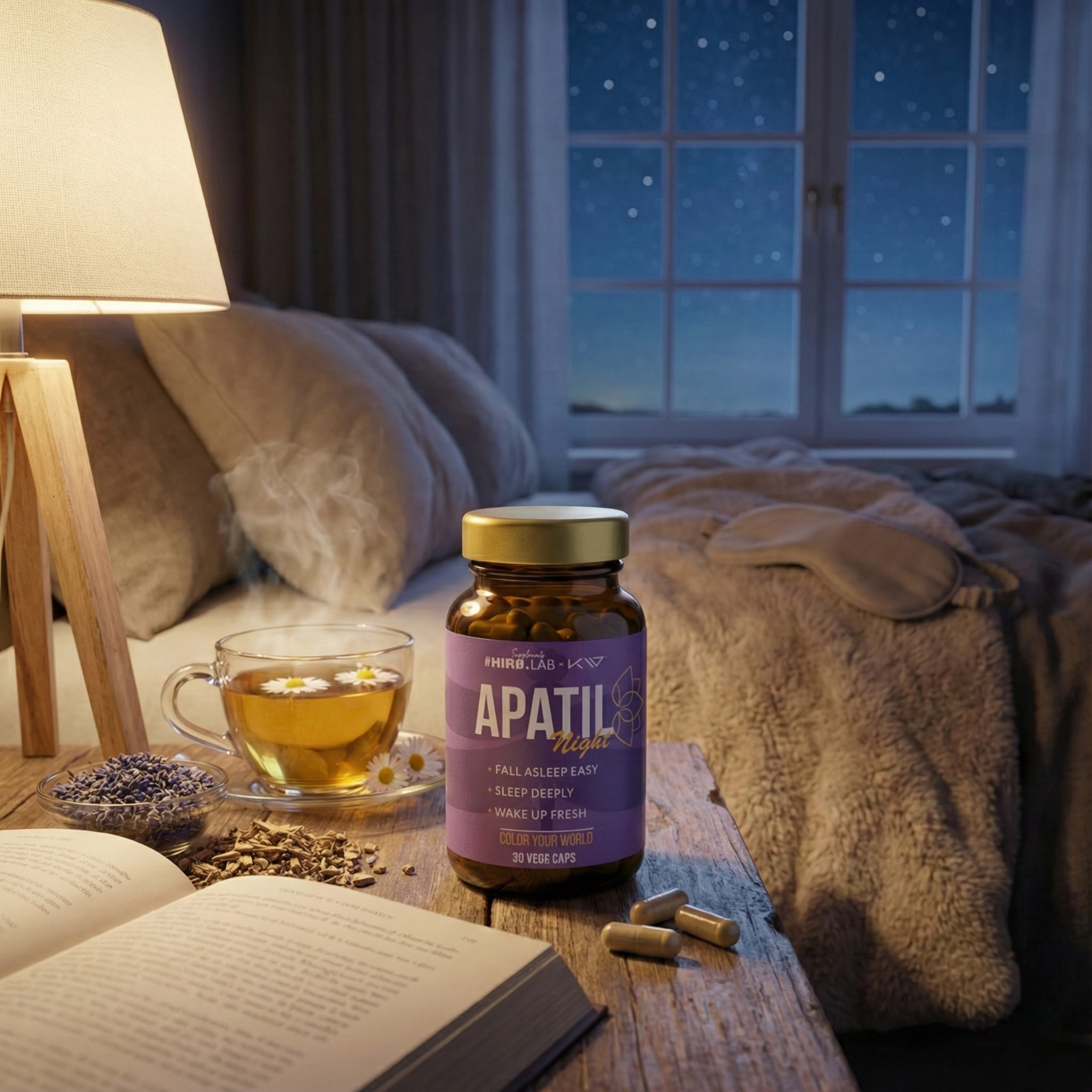 Hiro.Lab x Kamila Wybrańczyk - Apatil Night - Schlafsupplement