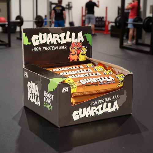 FITNESS AUTHORITY - Guarilla High Protein Bar - 12×49 g - Erdnuss Karamell - AUSVERKAUF - 30-04