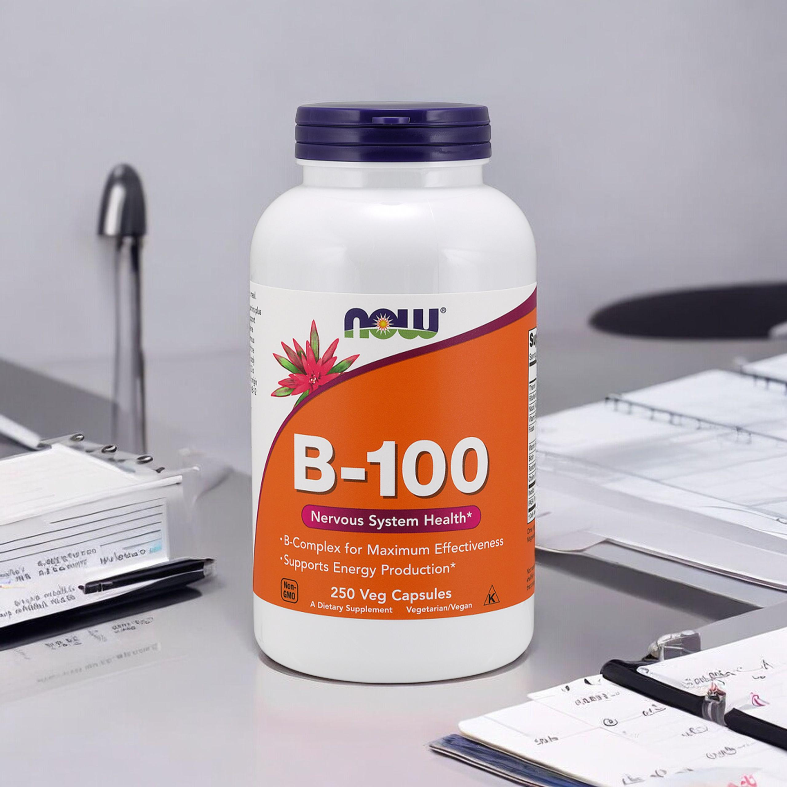 NOW Vitamin B-100 - 250vcaps - Vitamin B