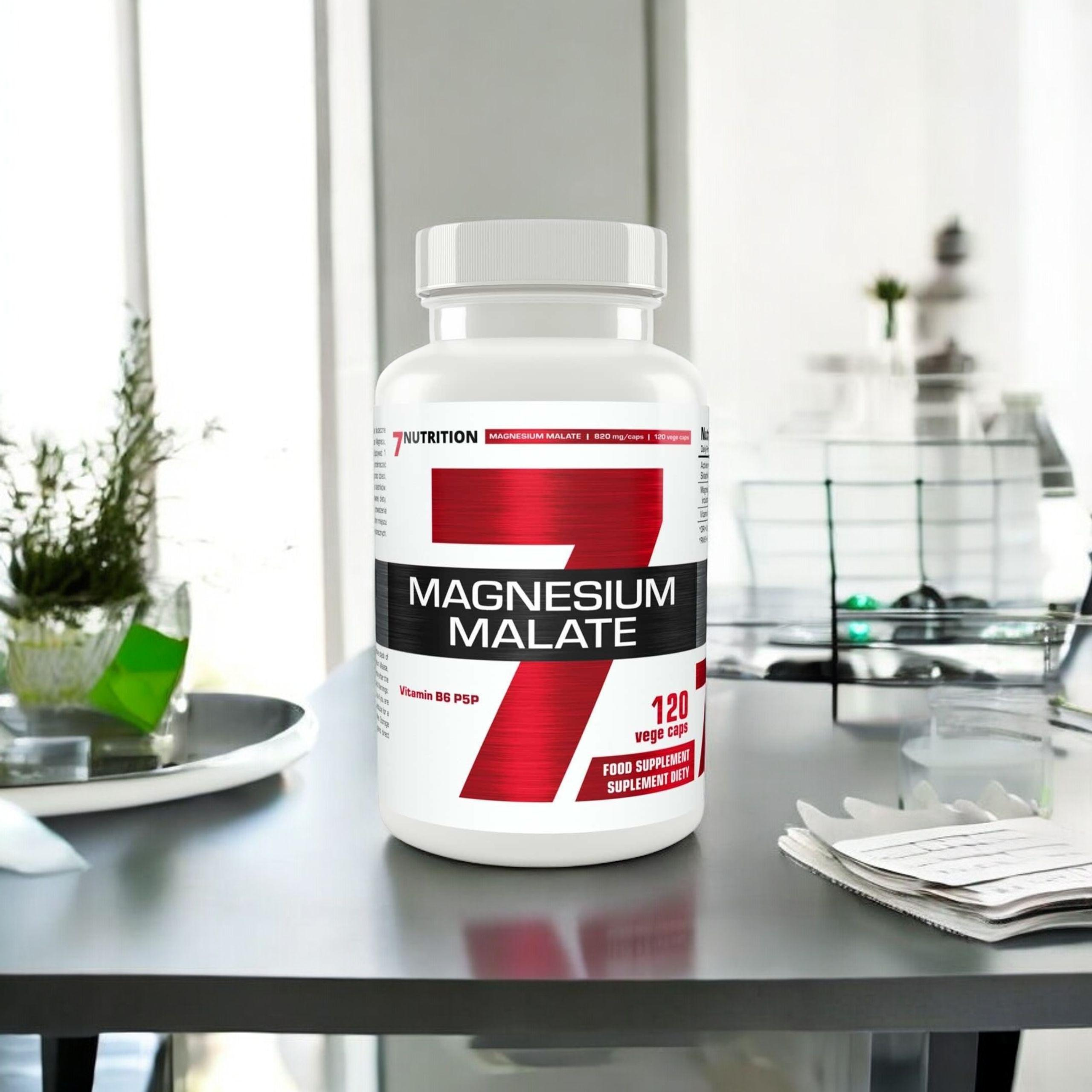7 NUTRITION - Magnesiummalat - 120 pflanzliche Kapseln.