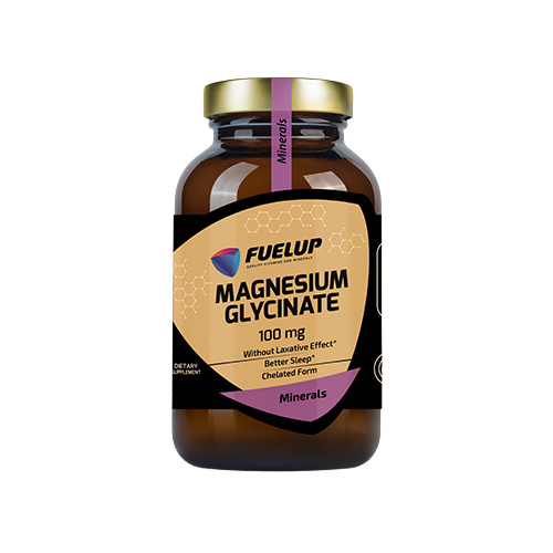 FUELUP - Magnesiumglycinat 100mg - 120 vegetarische Kapseln.