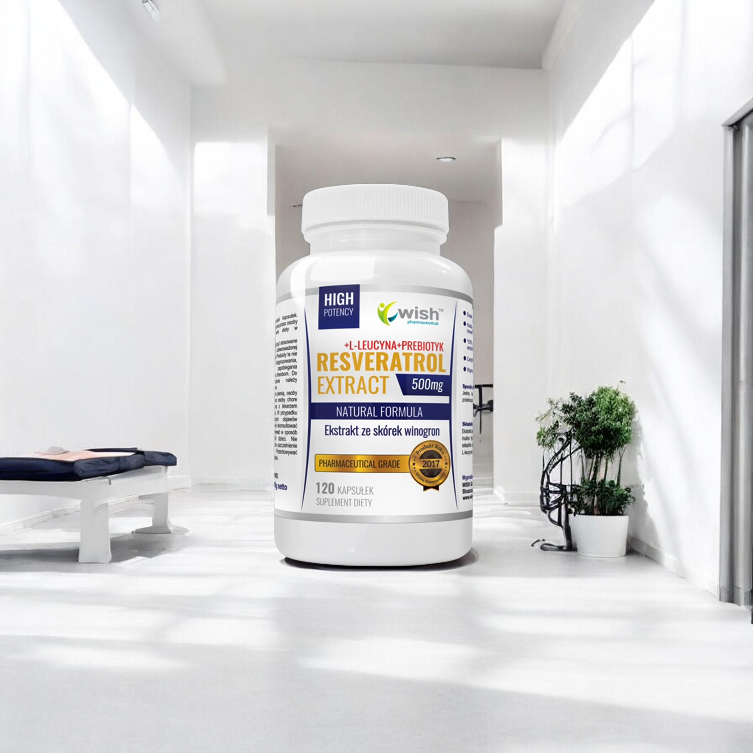 WISH Pharmaceutical Resveratrol Extract 500mg - 120caps