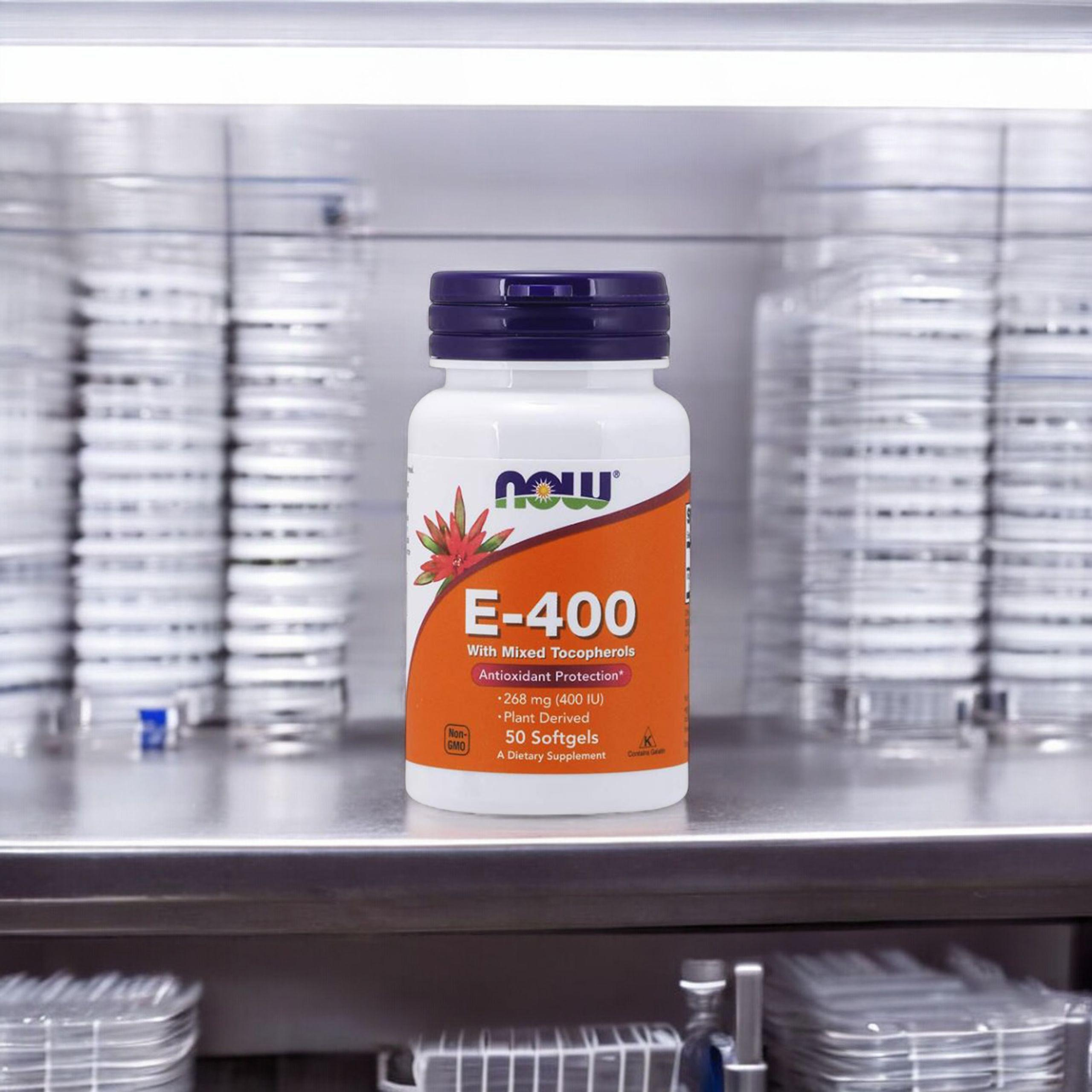 NOW Vitamin E-400 With Mixed Tocopherols - 50softgels - Vitamin E mit gemischten Tocopherolen