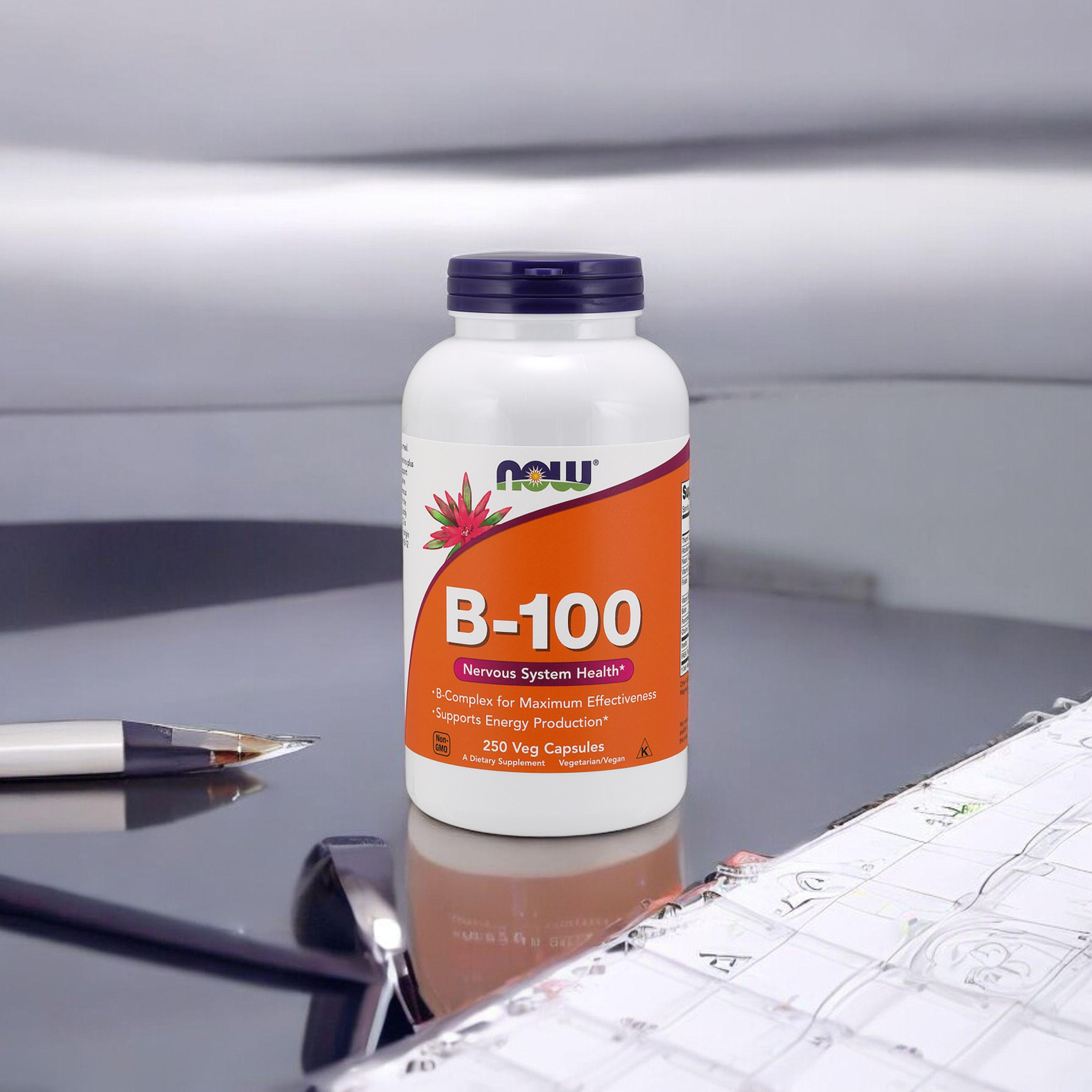 NOW Vitamin B-100 - 250vcaps - Vitamin B