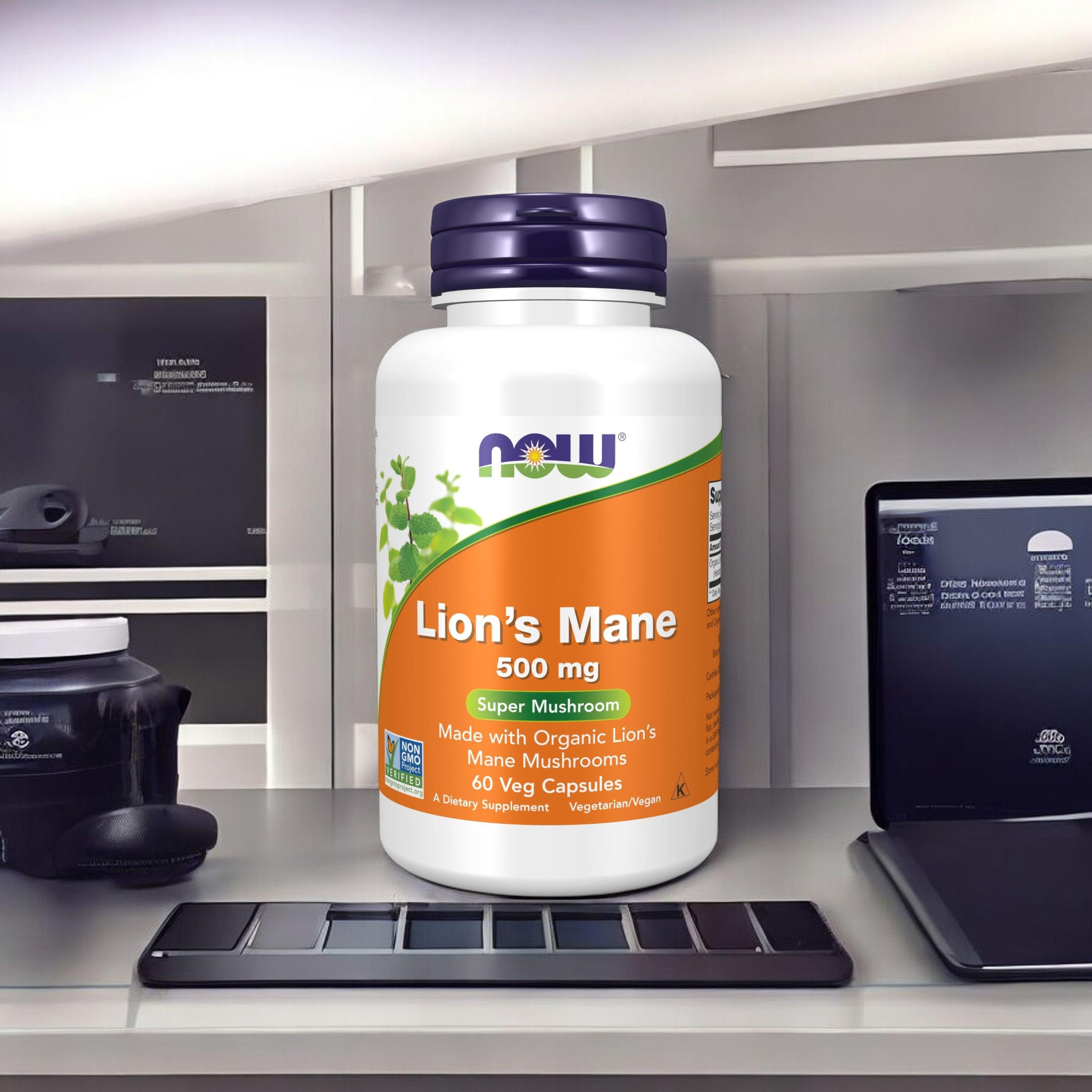 NOW - Löwenmähnen-Pilz 500mg - 60 Kapseln
