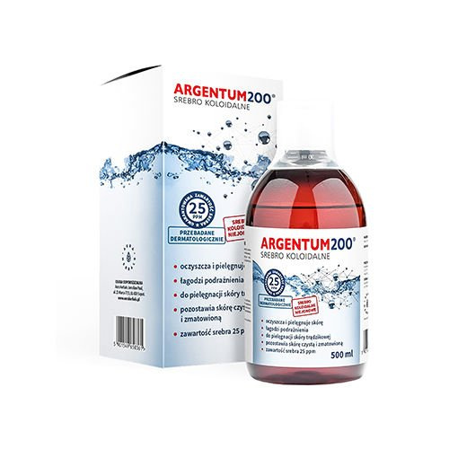 AURA HERBALS Argentum200 Srebro Koloidalne (25 ppm) - Tonikum (500ml)
