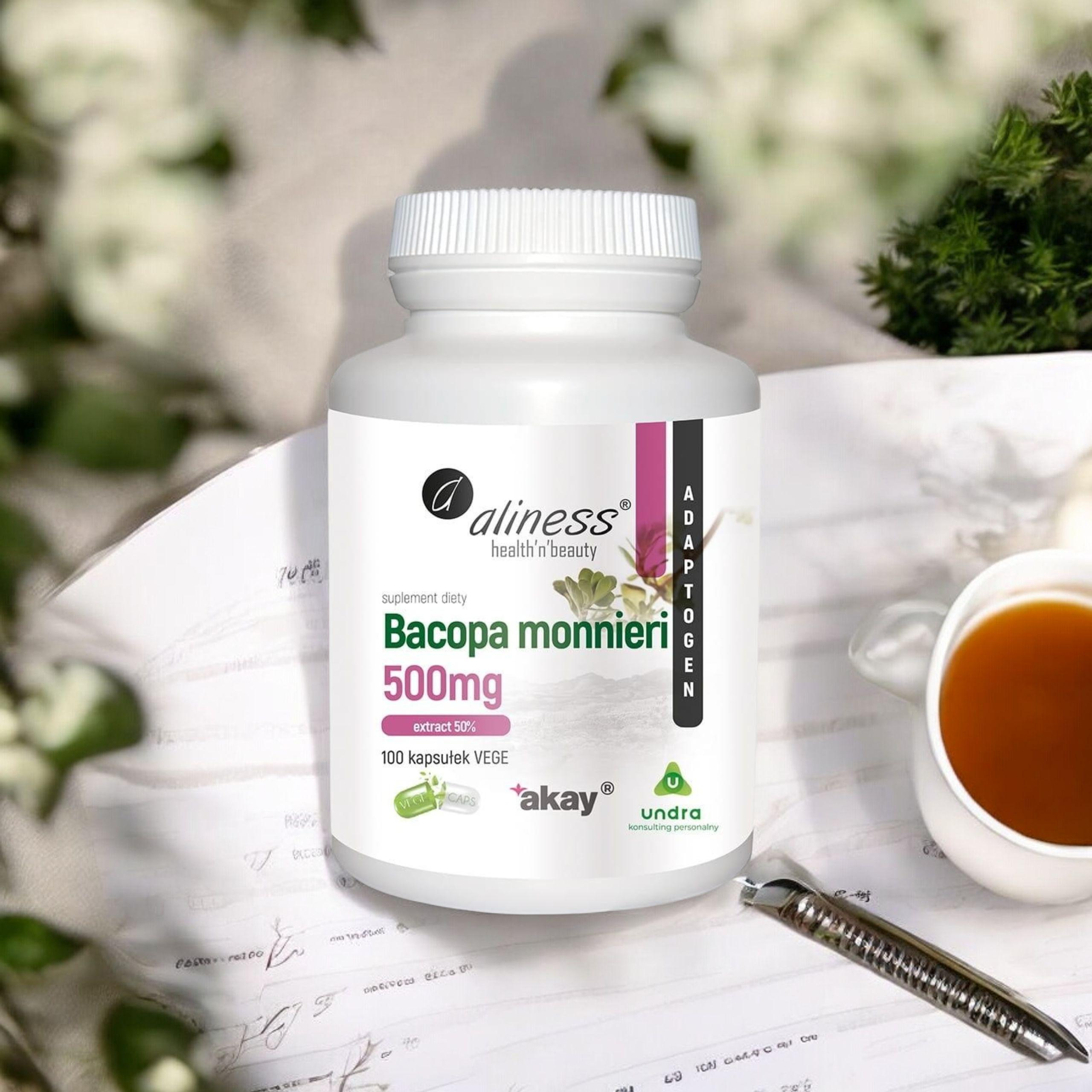 ALINESS - Bacopa Monnieri Extrakt 500mg - 100 Kapseln.