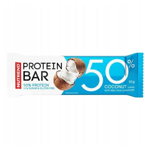 NUTREND - Proteinriegel 50% - 50g - Kokosnuss - AUSVERKAUF - 17-01