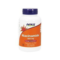 NOW Niacinamide 500mg (Vitamin B3 - Niacin) - 100caps