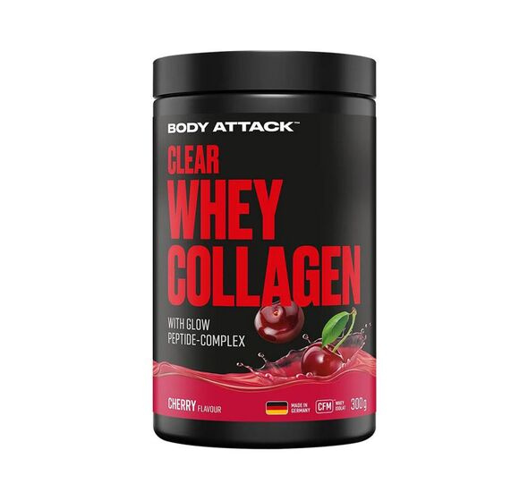BODY ATTACK Clear Whey Collagen – 300 g – Kirsche