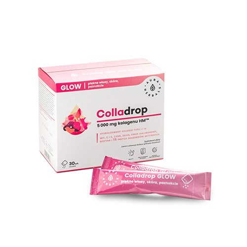 AURA HERBALS Colladrop Glow - 30 Sachets - Meereskollagen 5000 mg