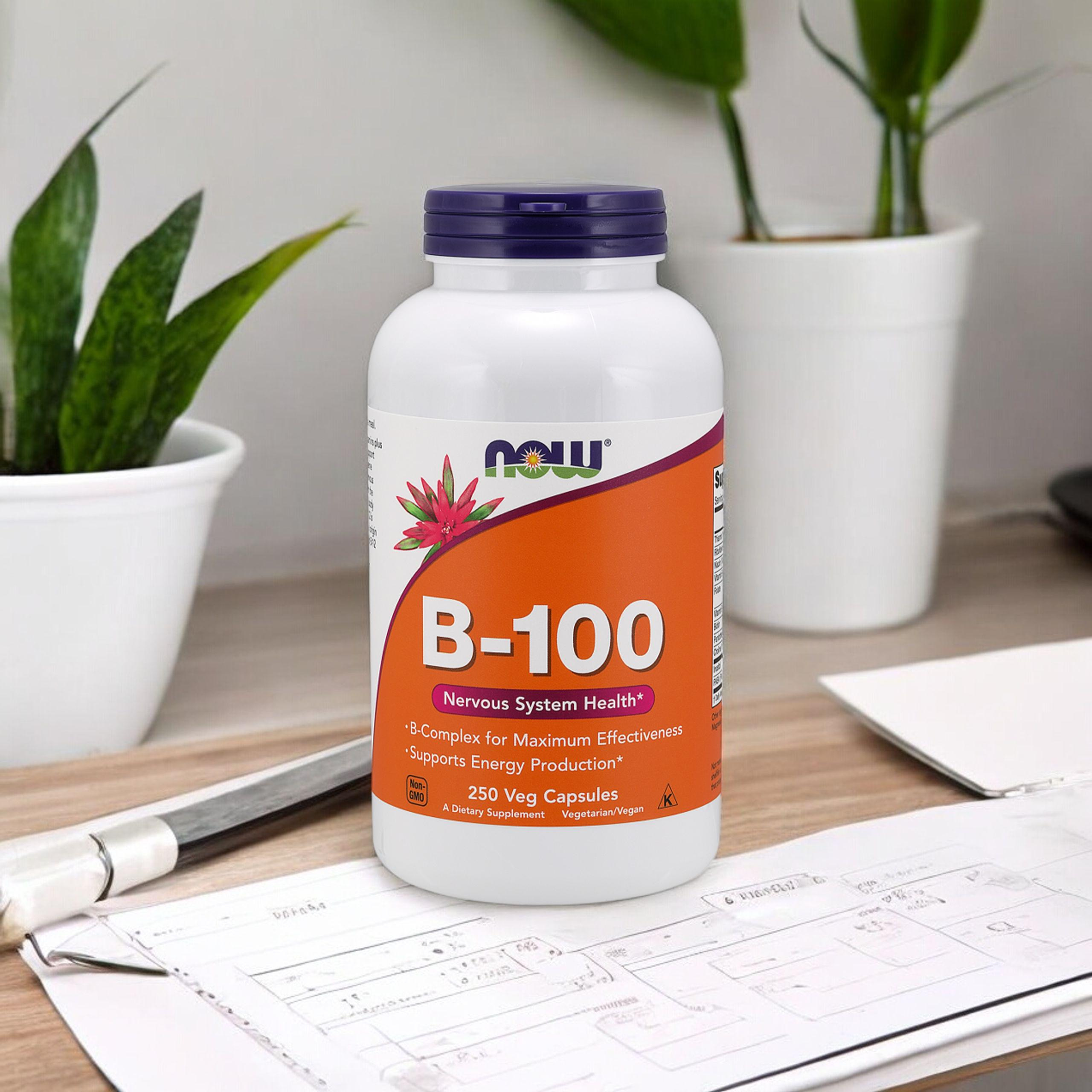 NOW Vitamin B-100 - 250vcaps - Vitamin B