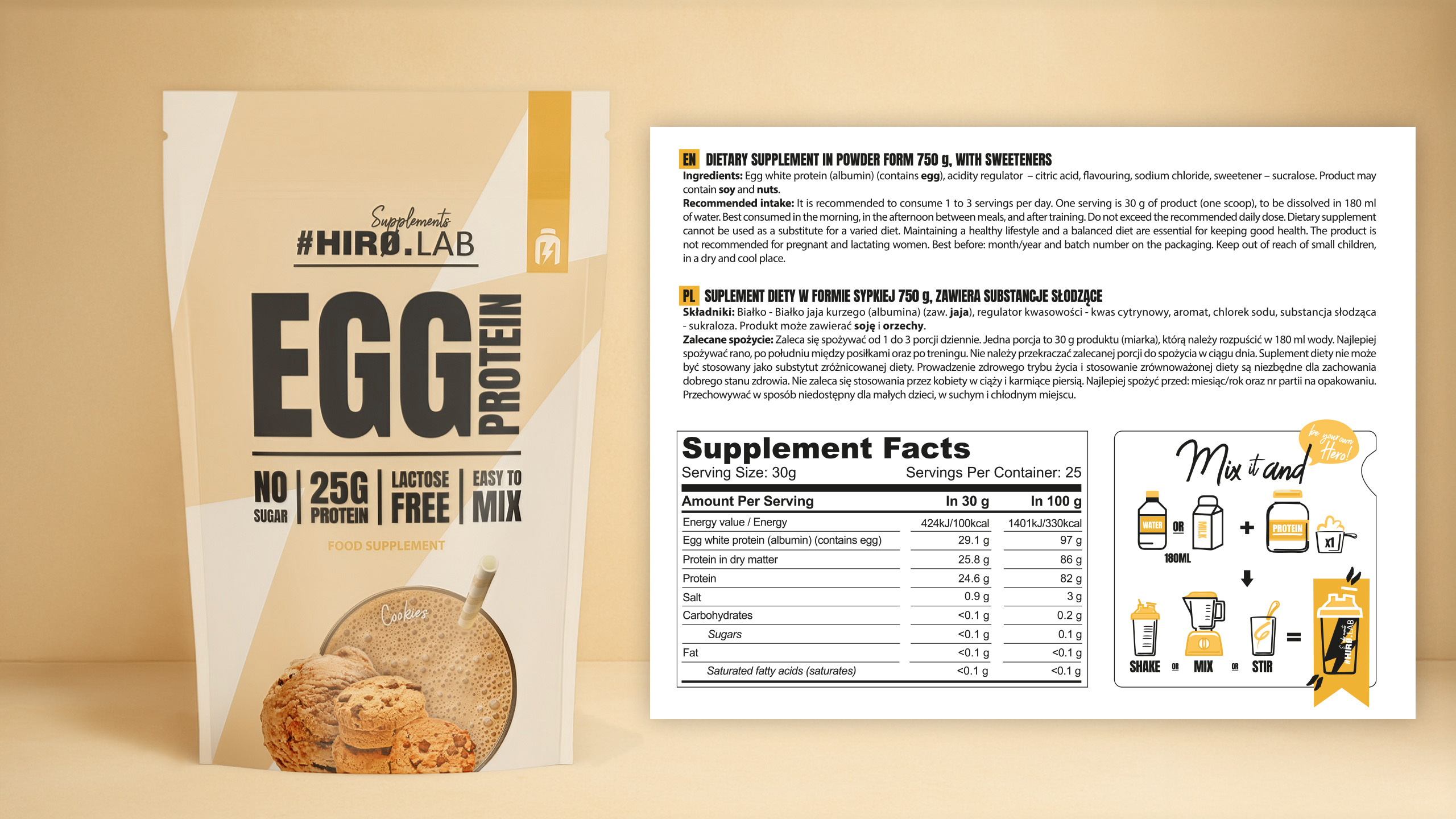 HIRO.LAB - Egg Protein - 750g