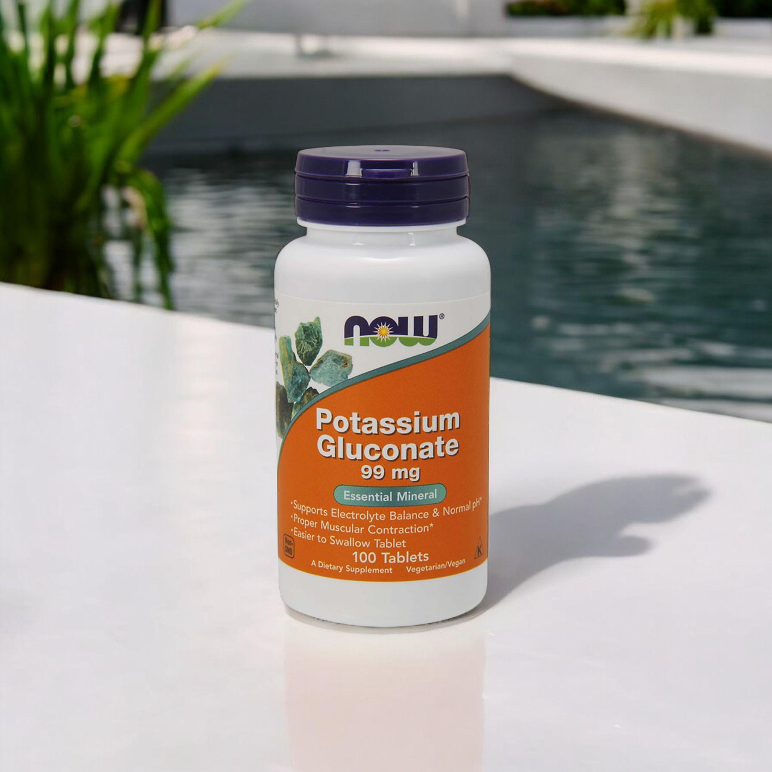 NOW Potassium Gluconate 99 mg - 100tabs.