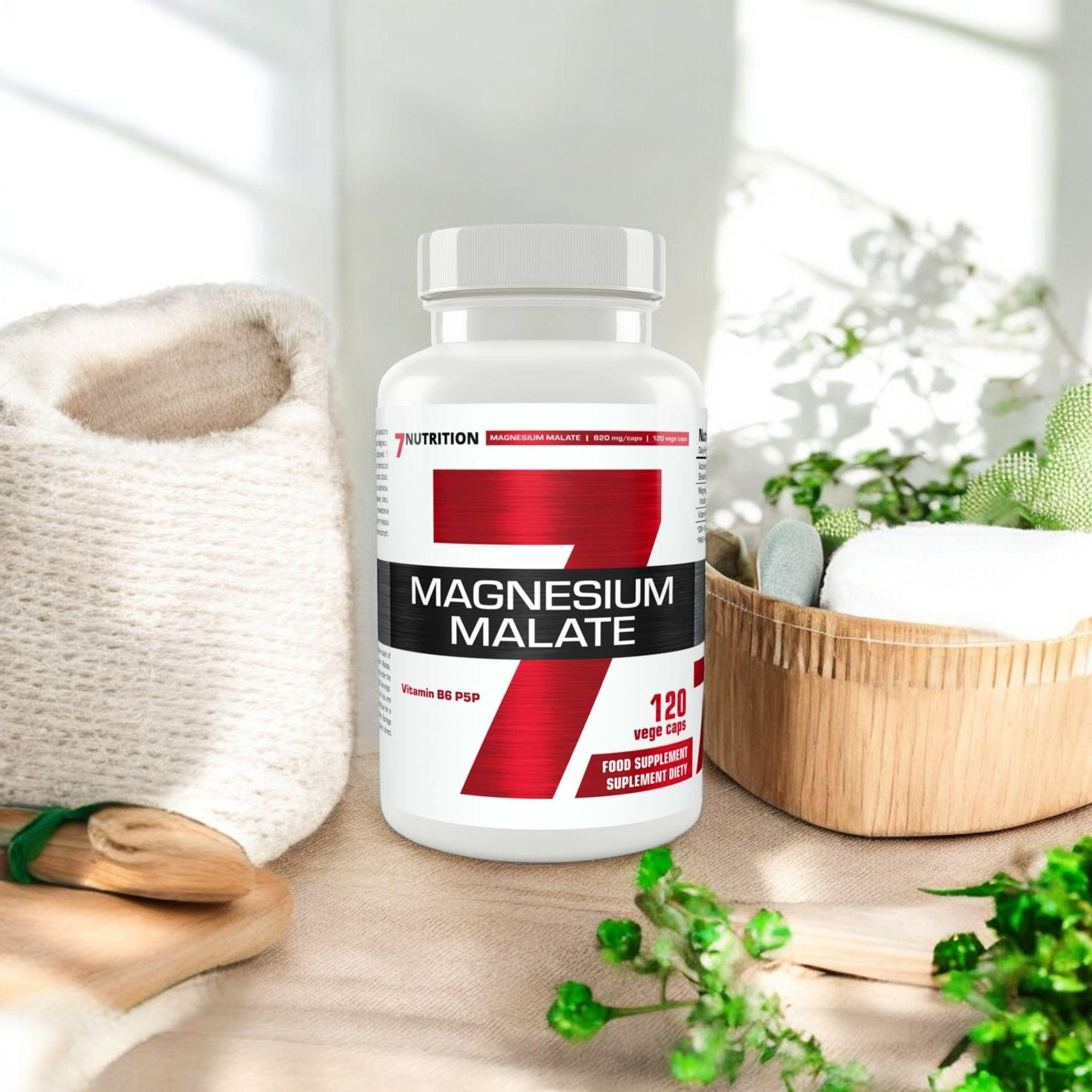 7 NUTRITION - Magnesiummalat - 120 pflanzliche Kapseln.