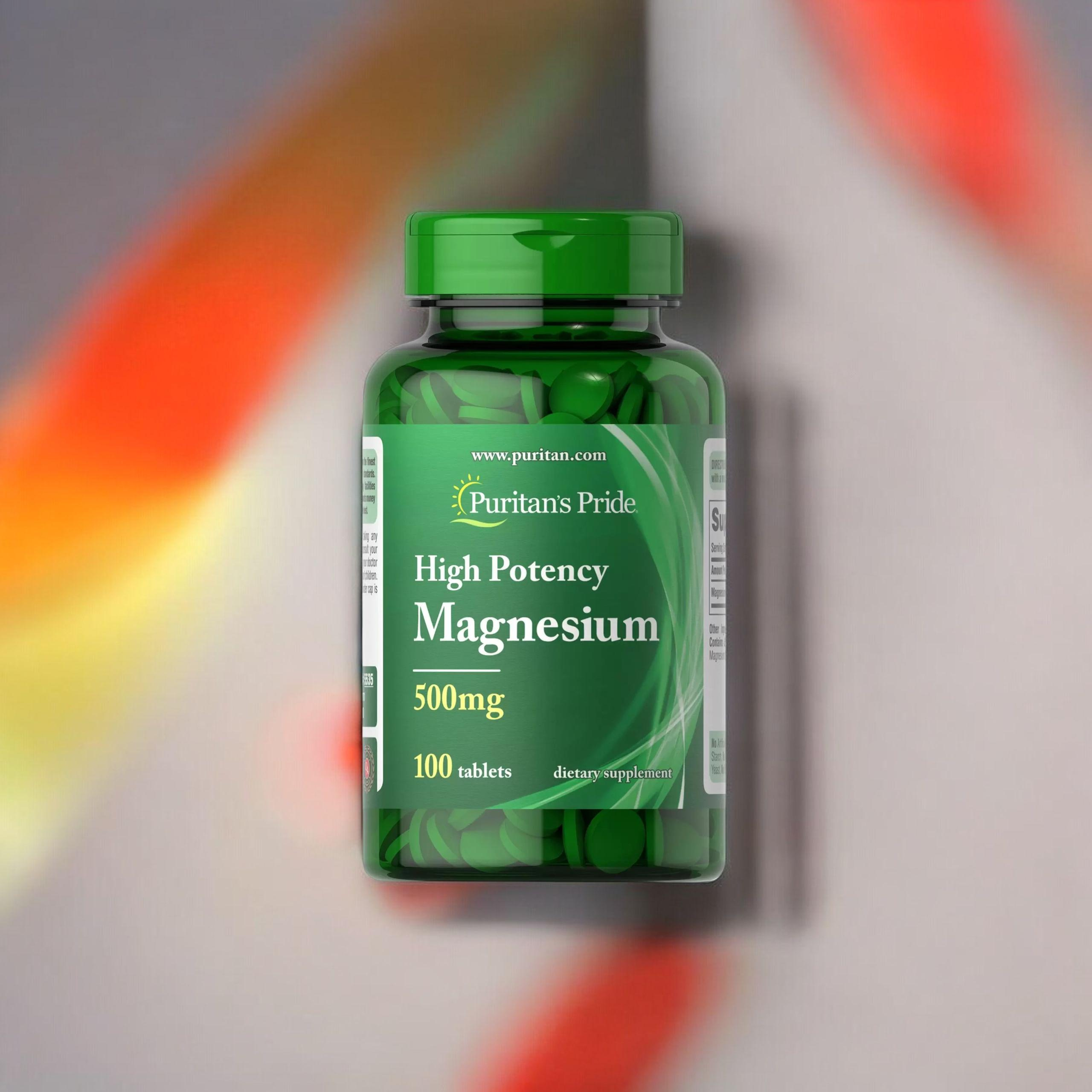 Puritan's Pride Hochdosiertes Magnesium 500mg - 100tabs - Magnez