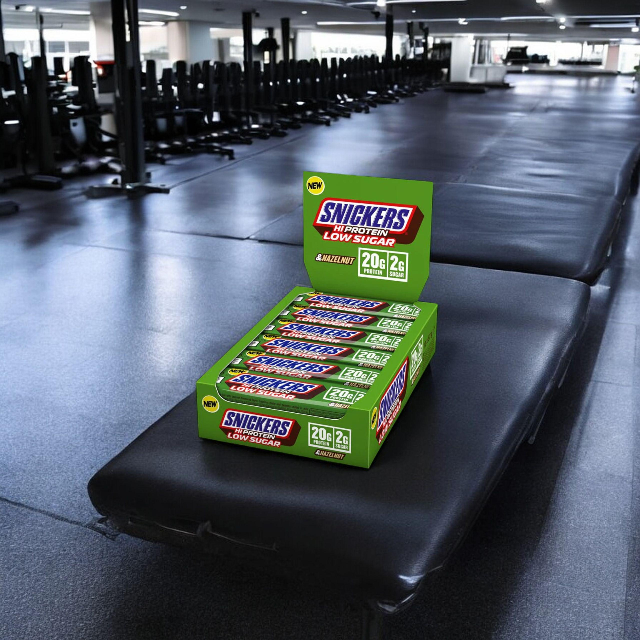 Mars - Snickers HI Protein Zuckerreduzierter Riegel - 57g x12 - Haselnuss