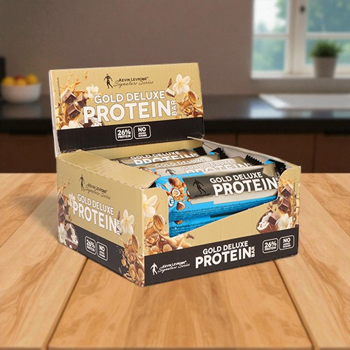 KEVIN LEVRONE - Gold Deluxe Protein Bar - 12x 48g - Vanille Karamell - AUSVERKAUF - 30-04