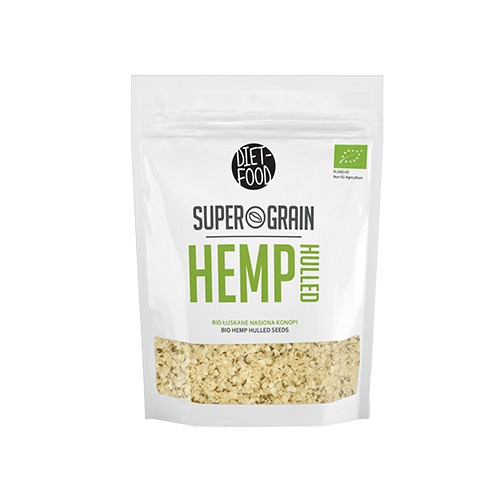 DIET FOOD Bio - Super Grain - Hemp Hulled - 200g - Geschälte Nasiona Konopi