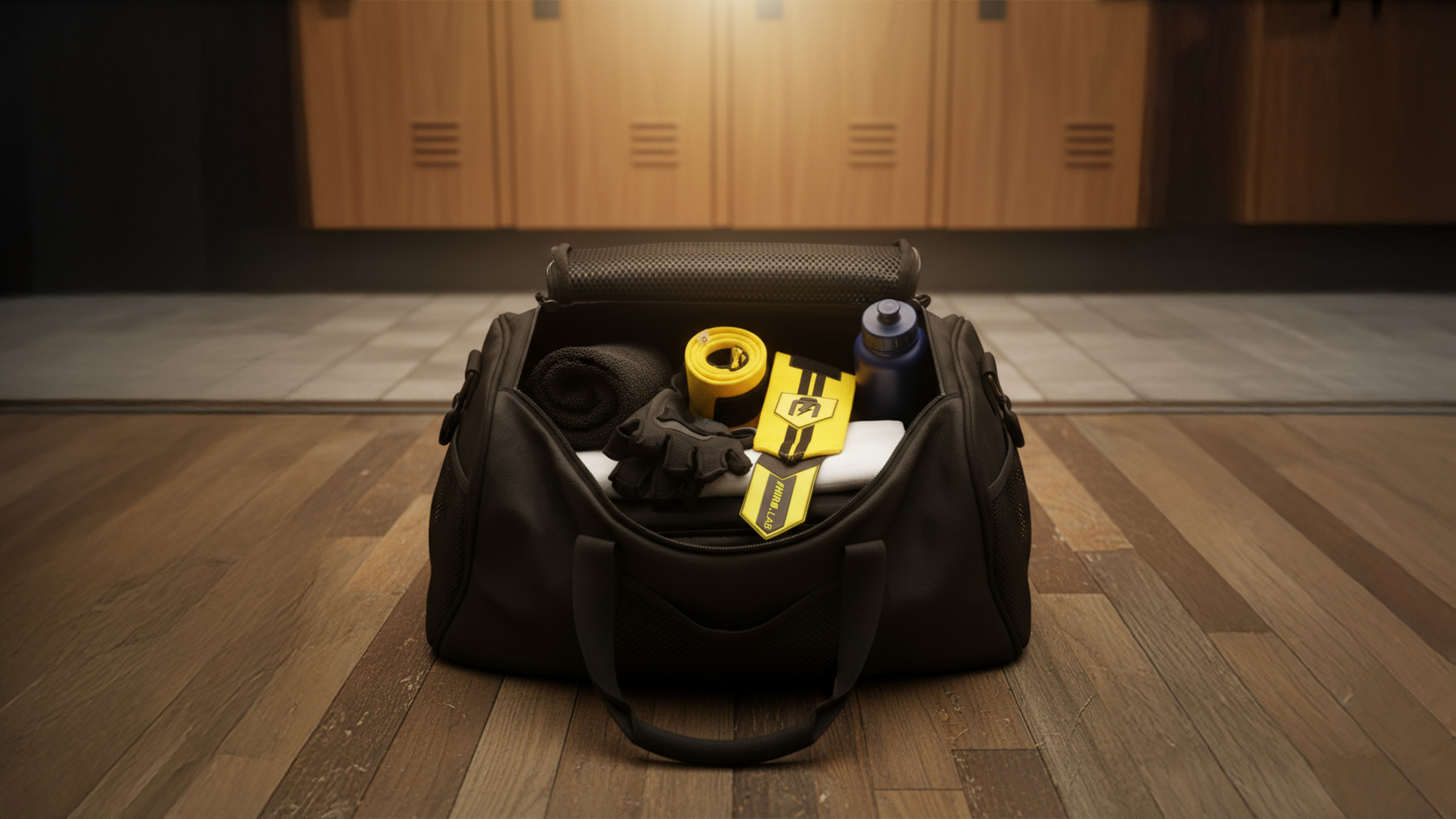 HIRO.LAB Wrist Wrap - Rubber Logo New - Black - Paski zum Heben von Gewichten pol_pl_HIRO-LAB-Wrist-Wrap-Rubber-Logo-New-Yellow-Opaski-usztywniajace-na-nadgarstki-43027_2