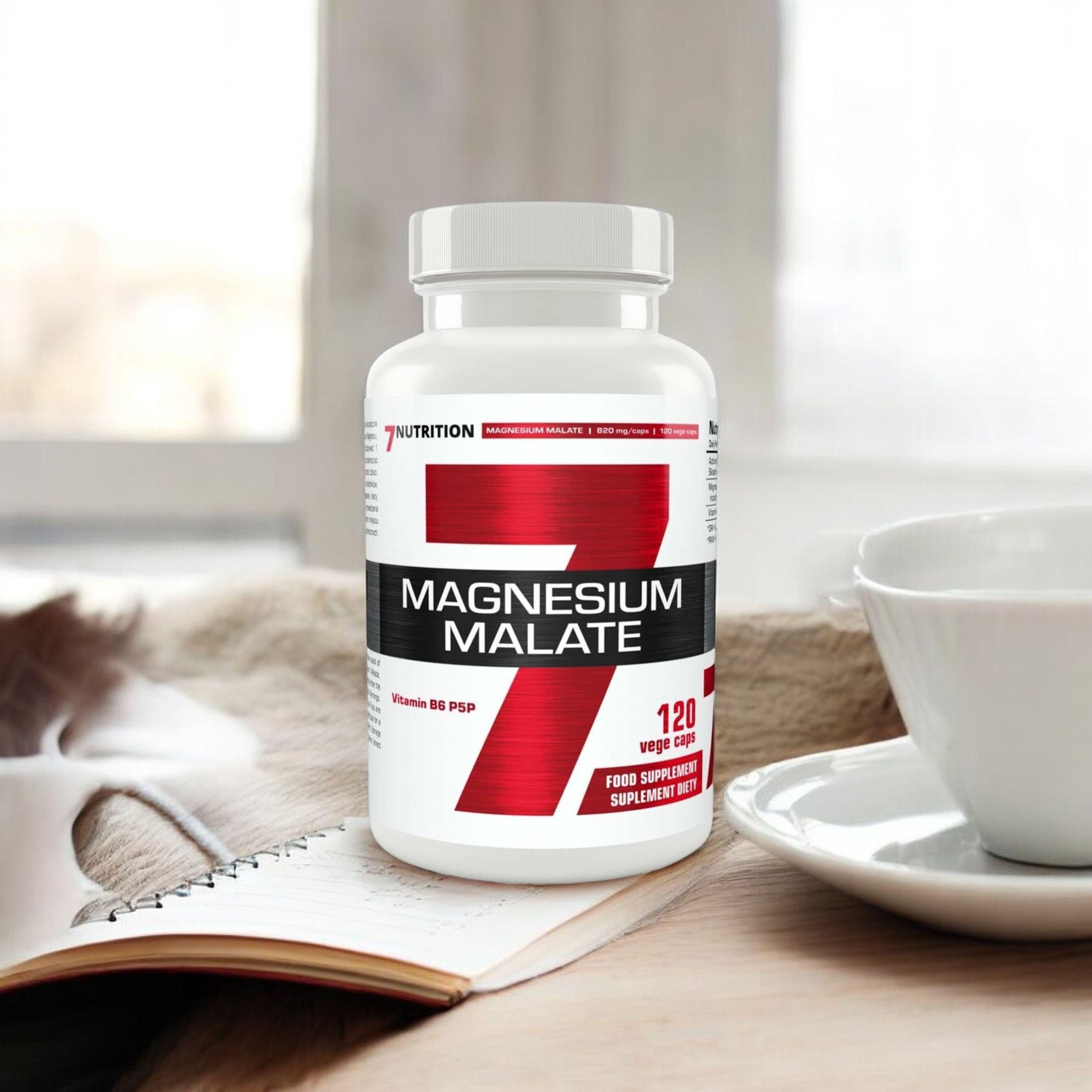 7 NUTRITION - Magnesiummalat - 120 pflanzliche Kapseln.