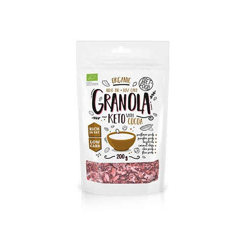 DIET FOOD Bio Keto Granola with Cocoa - Granola mit Kakao - 200 g
