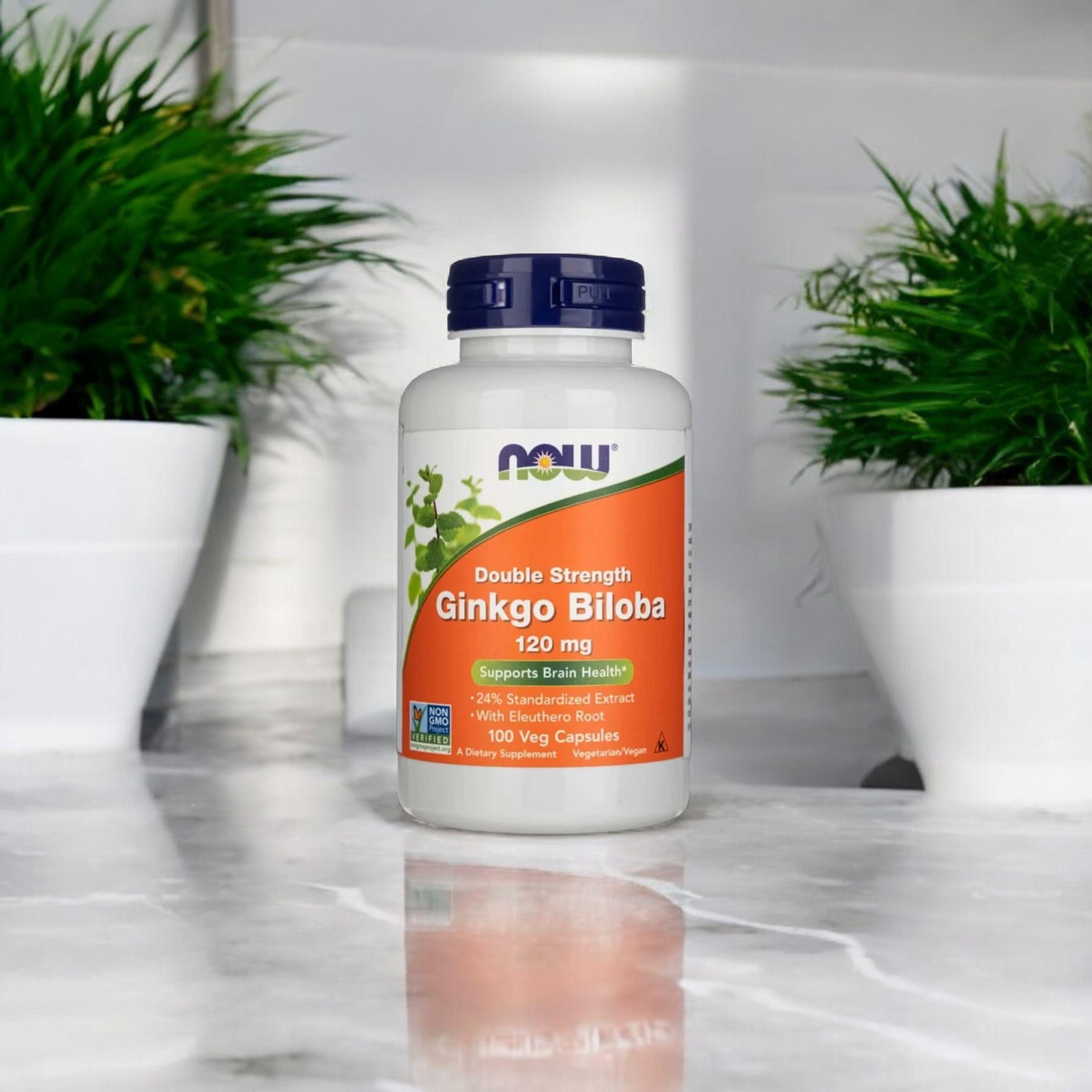 NOW Ginkgo Biloba Double Strenght - 100vcaps.