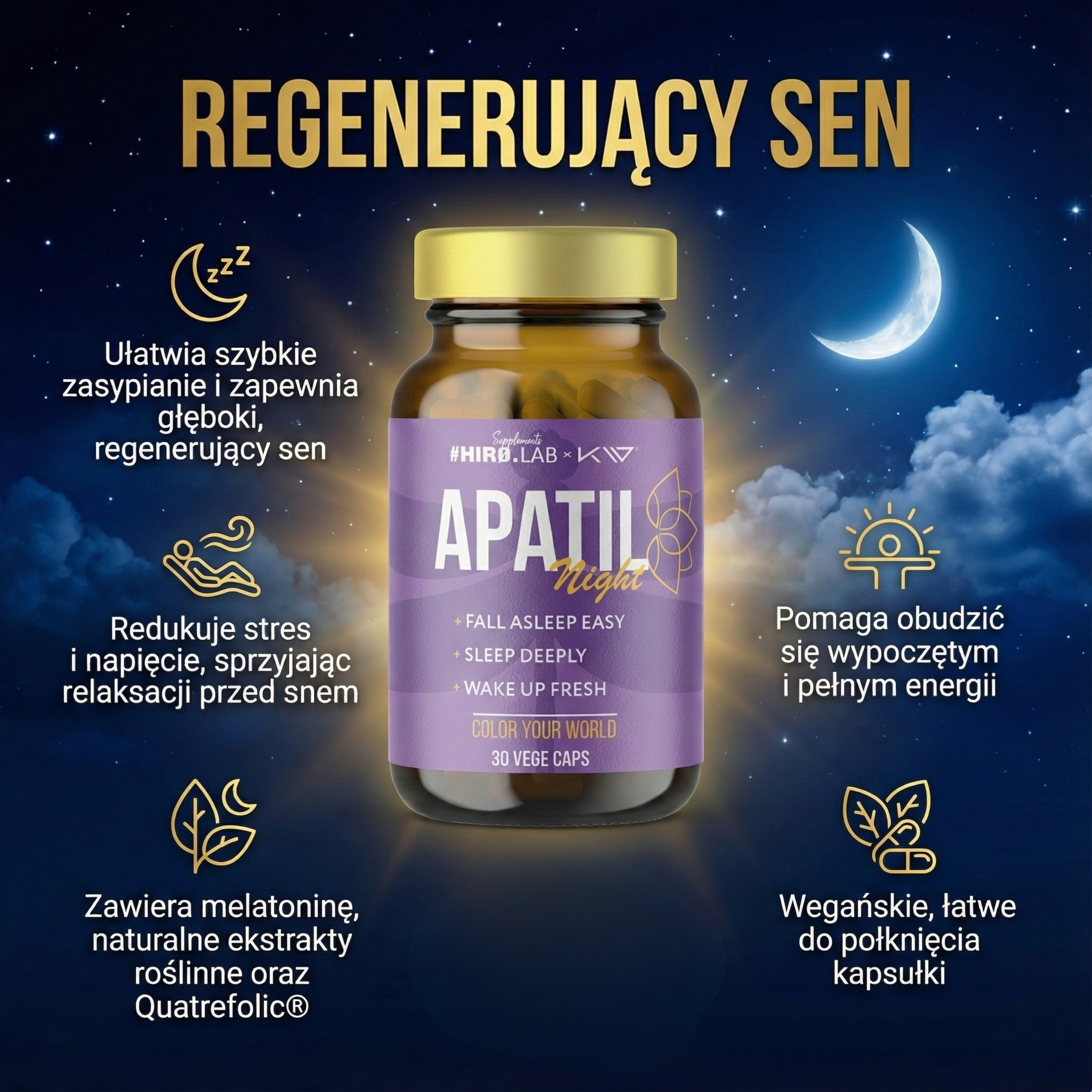 HIRO.LAB x Kamila Wybrańczyk Apatil Night - 30vcaps