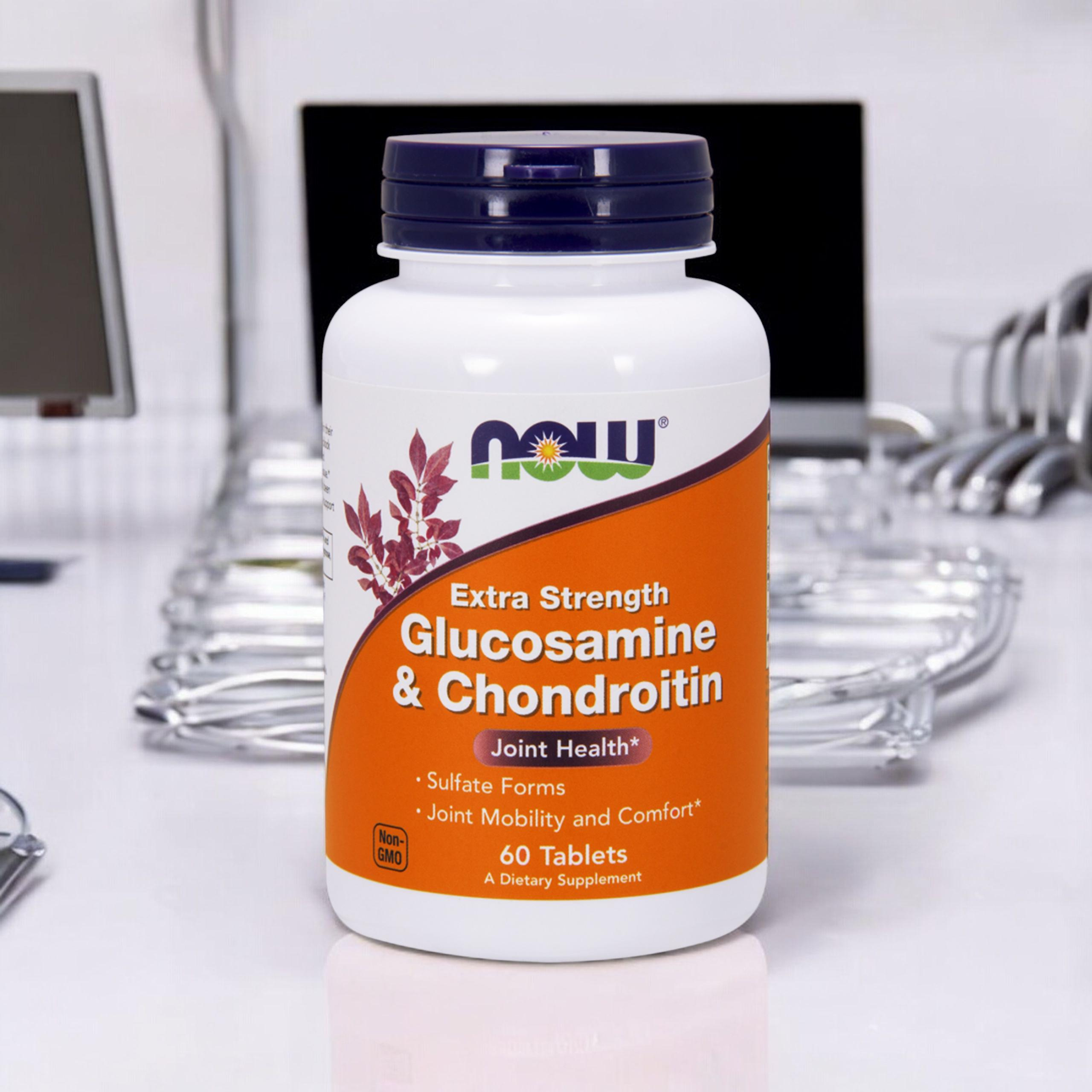 NOW Glucosamine & Chondroitin Sulfate Extra Strong - 60tabs